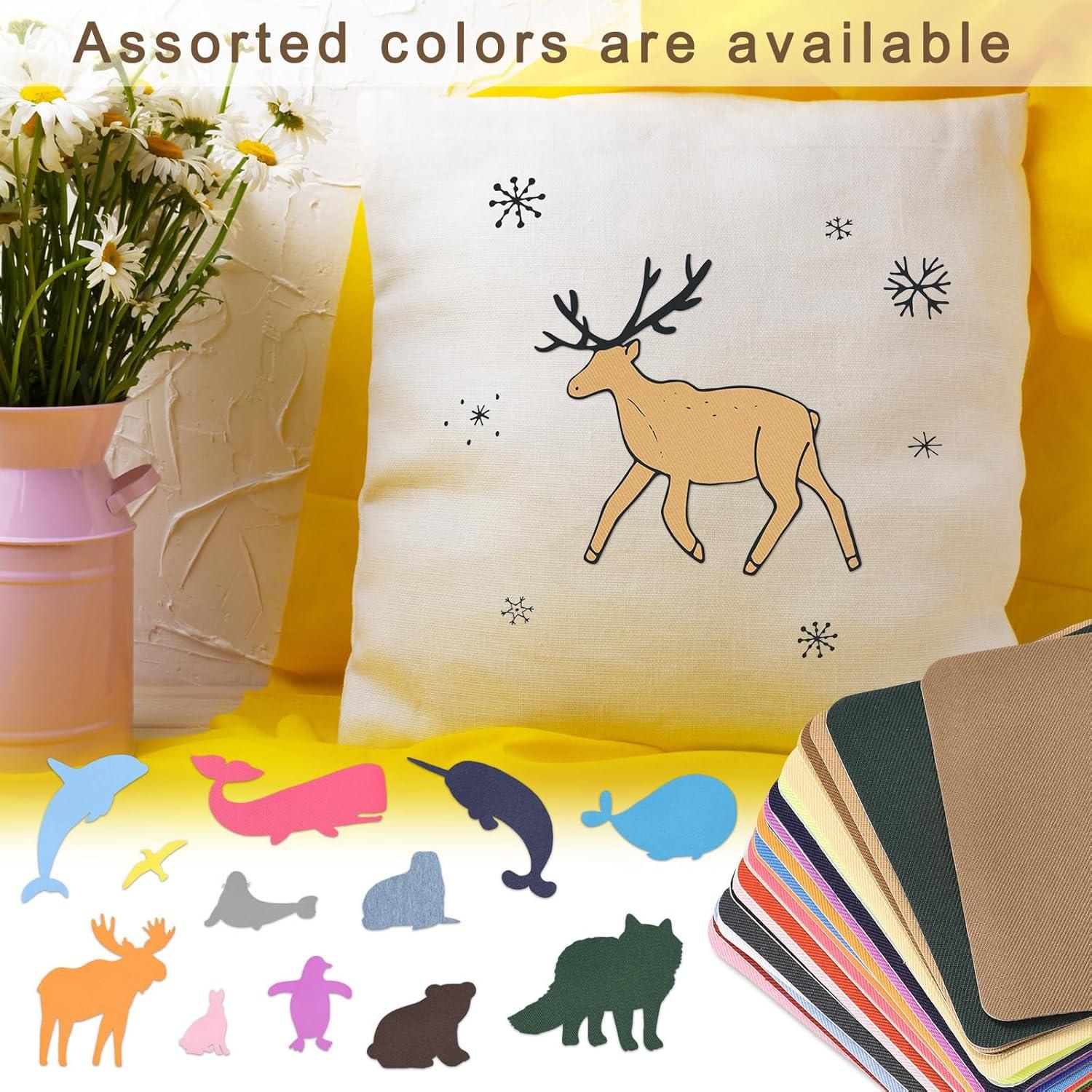 MECCANIXITY 6 Pcs Iron on Patches Fabric Repair Patch 4"x3" Patches for Clothes Iron on Patches for Jeans, Bags, Sofa,Tent Light Beige