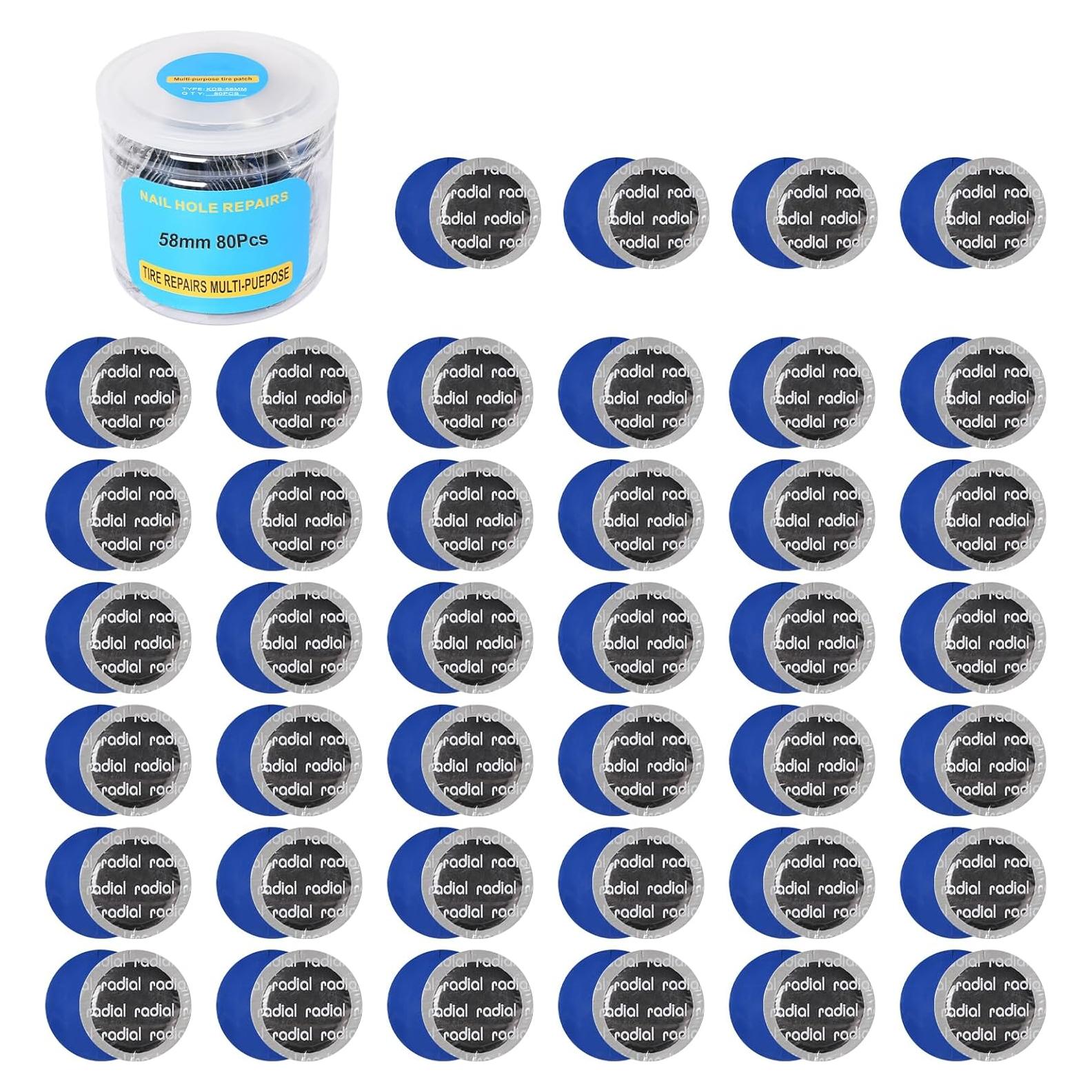 Parche de Reparación de Neumáticos WAONIQ 58mm - 80 Piezas