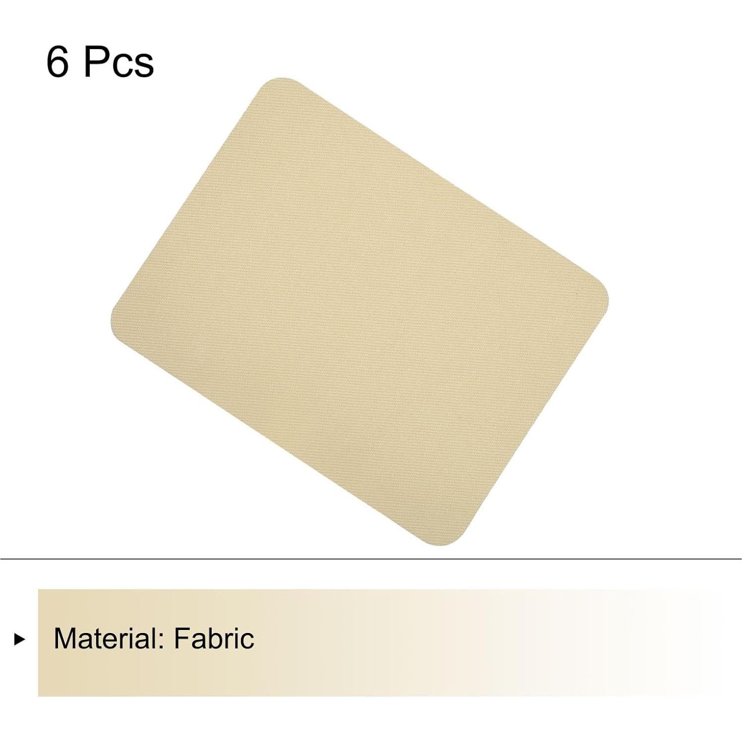 Parche de Tela para Planchar MECCANIXITY 6 Piezas Beige 12.5x9.5 cm