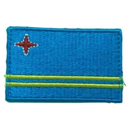 Parche Bordado Bandera de Aruba MIG Atlanta 6.35x3.81cm