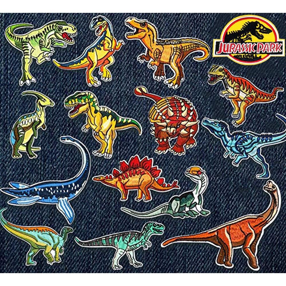 15 Parches Bordados de Dinosaurios Stardo 9.7x9.9 cm