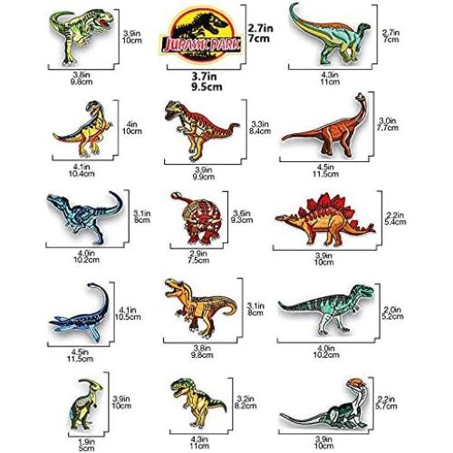 15 Parches Bordados de Dinosaurios Stardo 9.7x9.9 cm