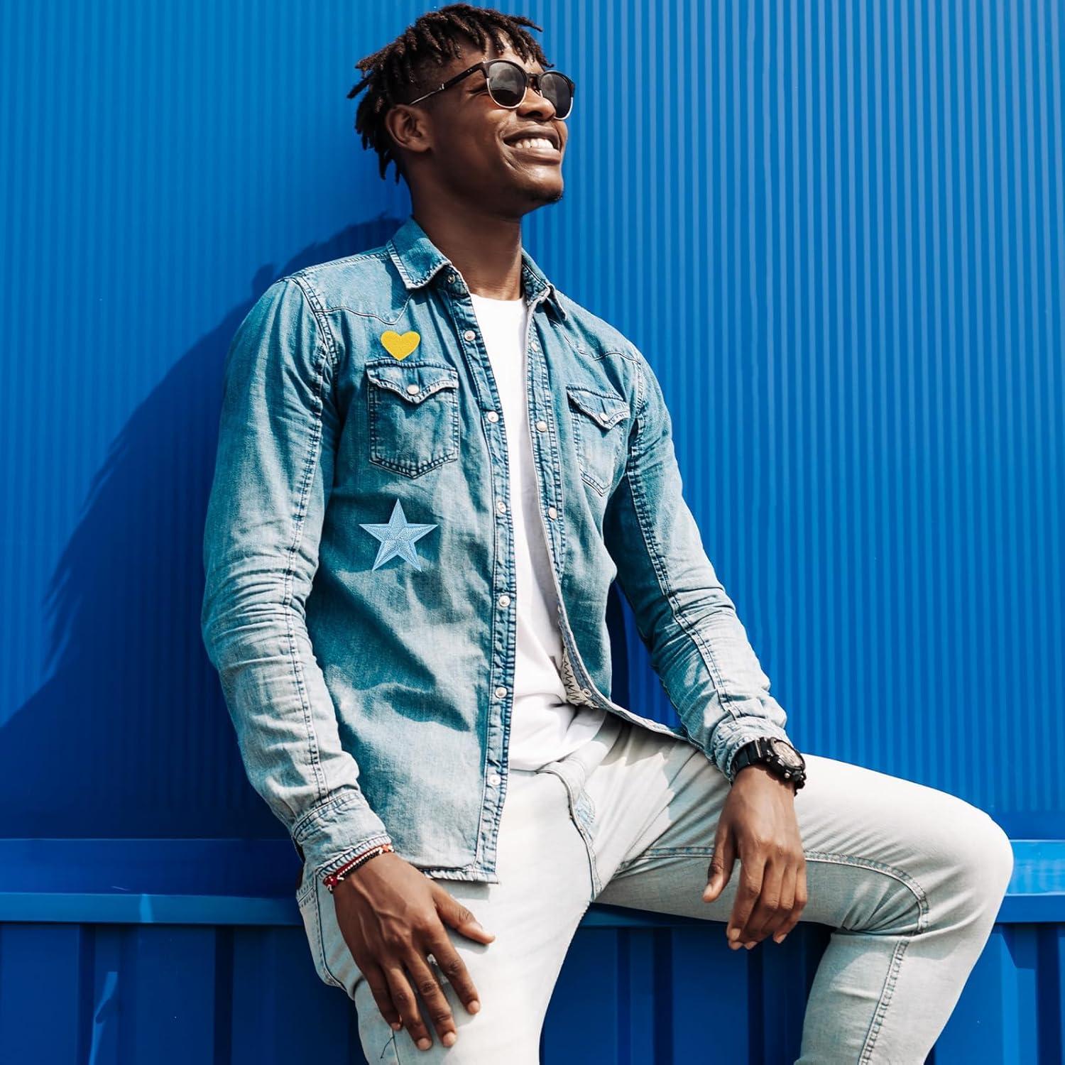 Parche Termoadhesivo Bordado Corazón Negro PATIKIL - 3 Piezas