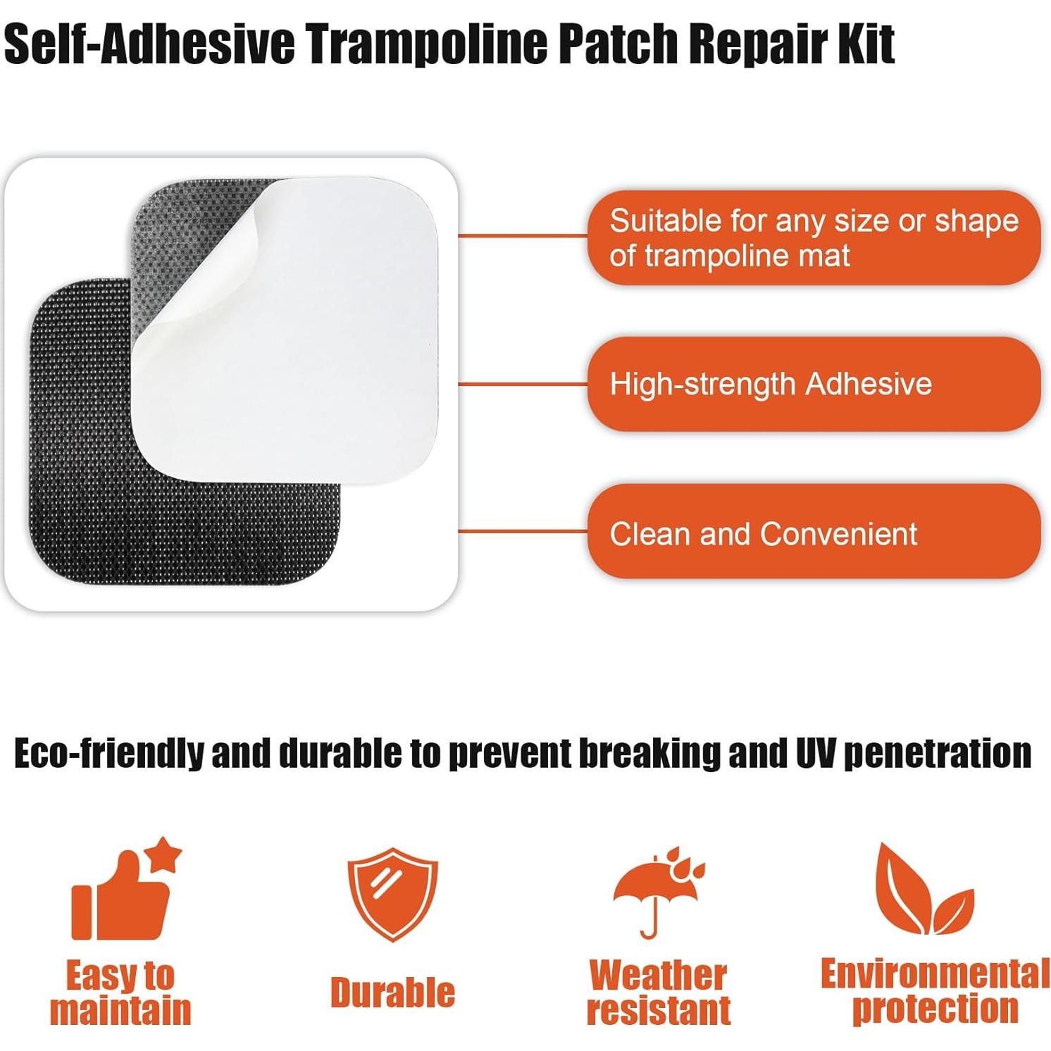 Kit de parches autoadhesivos para trampolín Taoanlo - 4 piezas