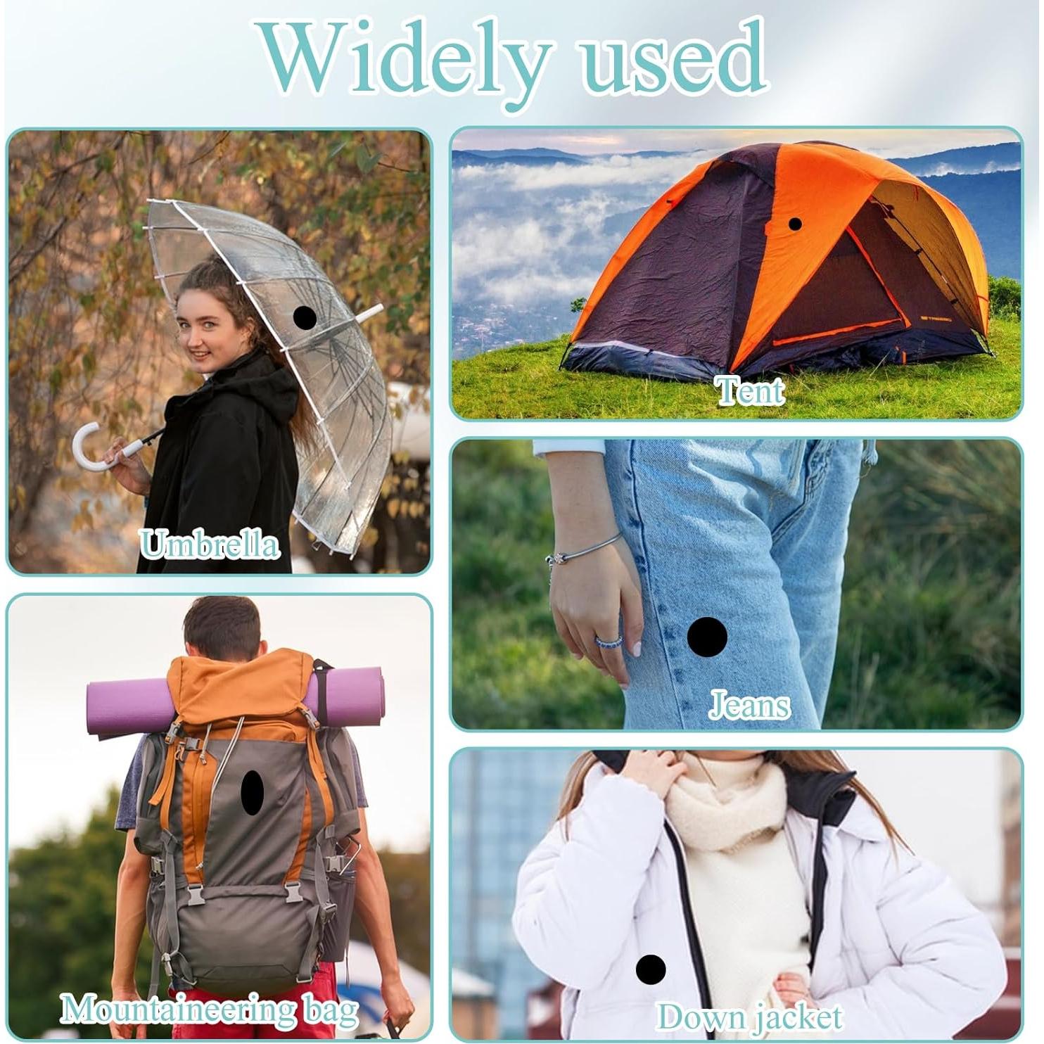 Kit de Parches Reparadores de Nylon Negro Salbsever - 40 Piezas