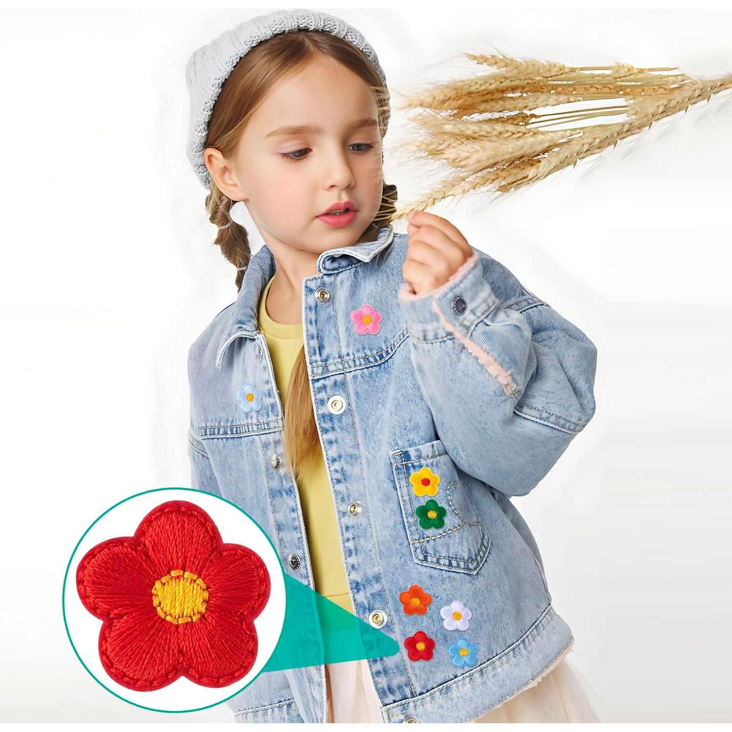 PAGOW 24 Pcs Parches Bordados de Flores para Ropa y DIY