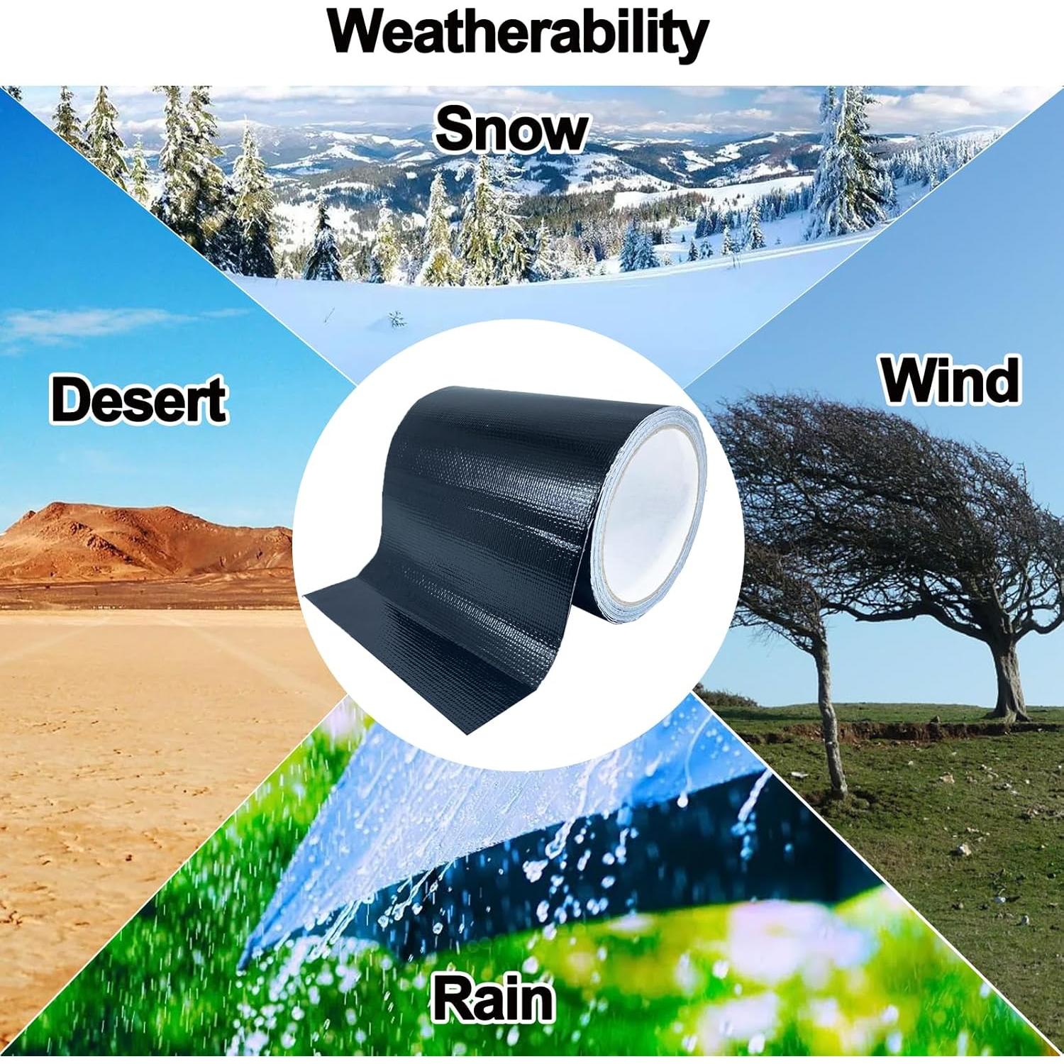 Cinta de Reparación Impermeable KAIHENG 12.7cm x 6.1m Negra