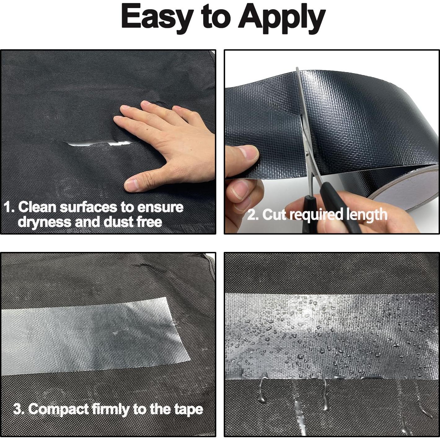 Cinta de Reparación Impermeable KAIHENG 12.7cm x 6.1m Negra