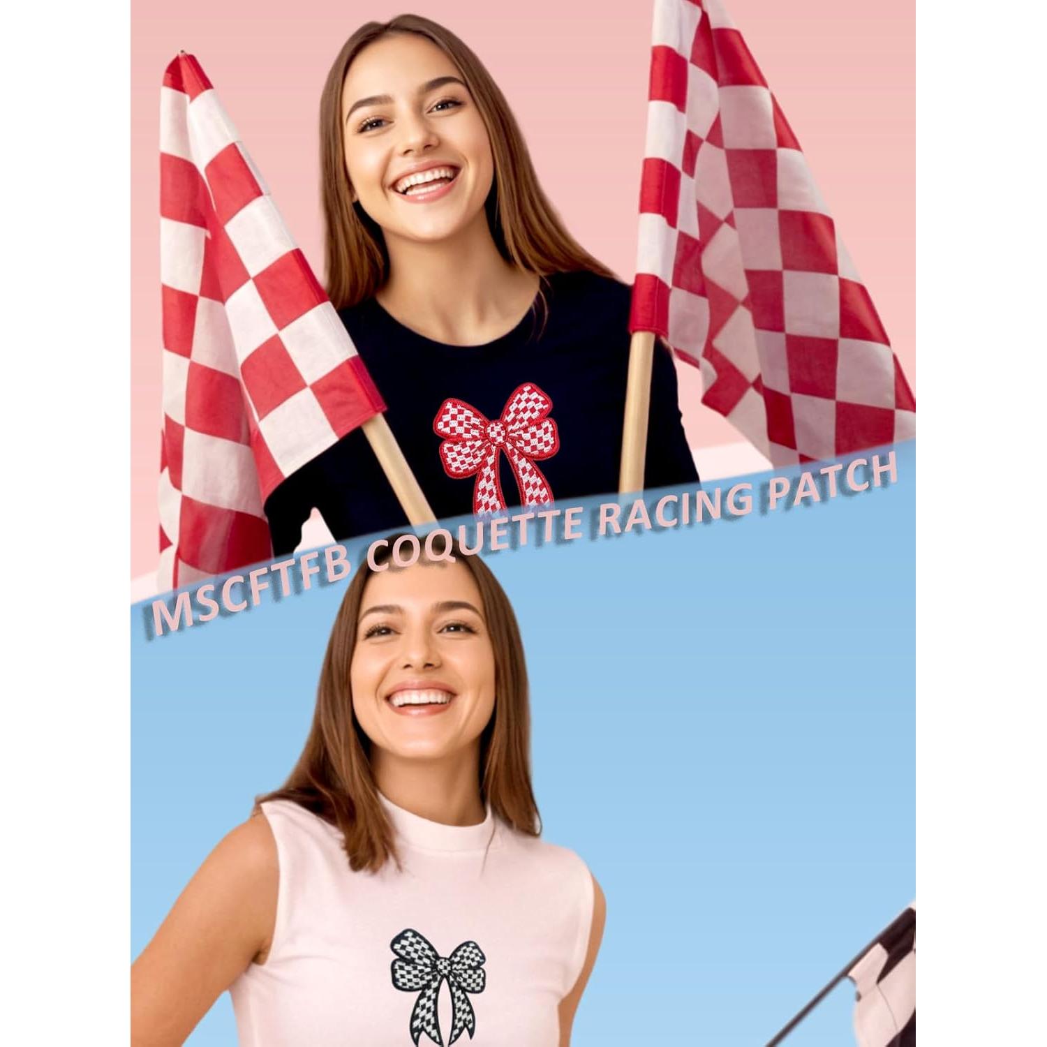 Paquete de 9 Parches de Lazo Coquette MSCFTFB Rosa