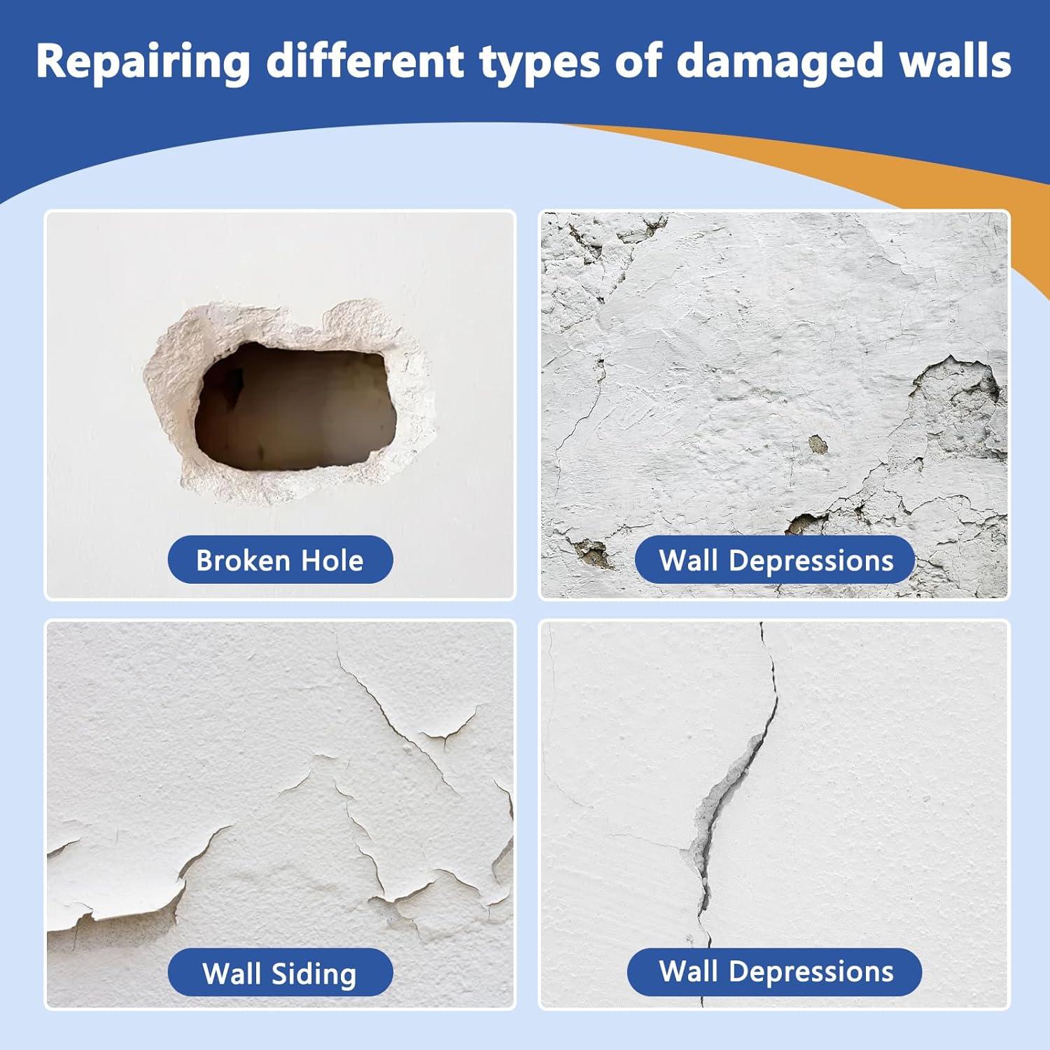 Kit de Reparación de Dry Wall BENBUWN 8 Piezas Autoadhesivas