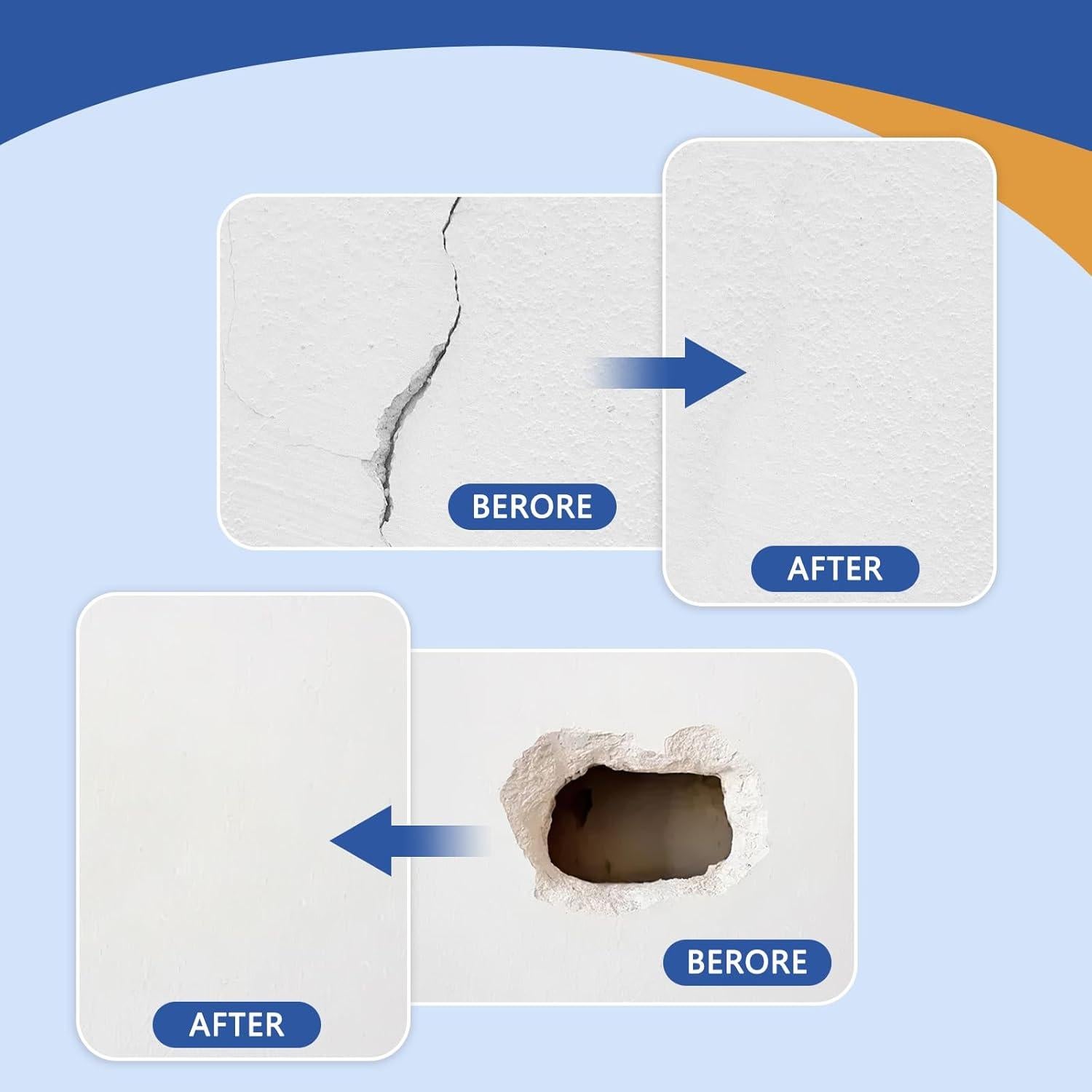 Kit de Reparación de Dry Wall BENBUWN 8 Piezas Autoadhesivas