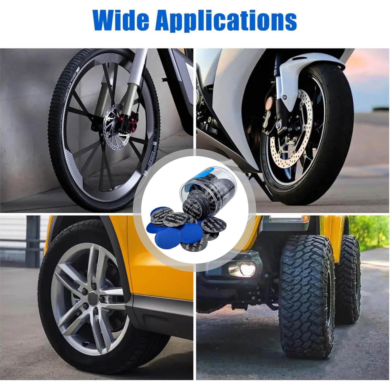 Kit de 150 Parches de Neumáticos Z-oneMart 42mm Caucho Natural