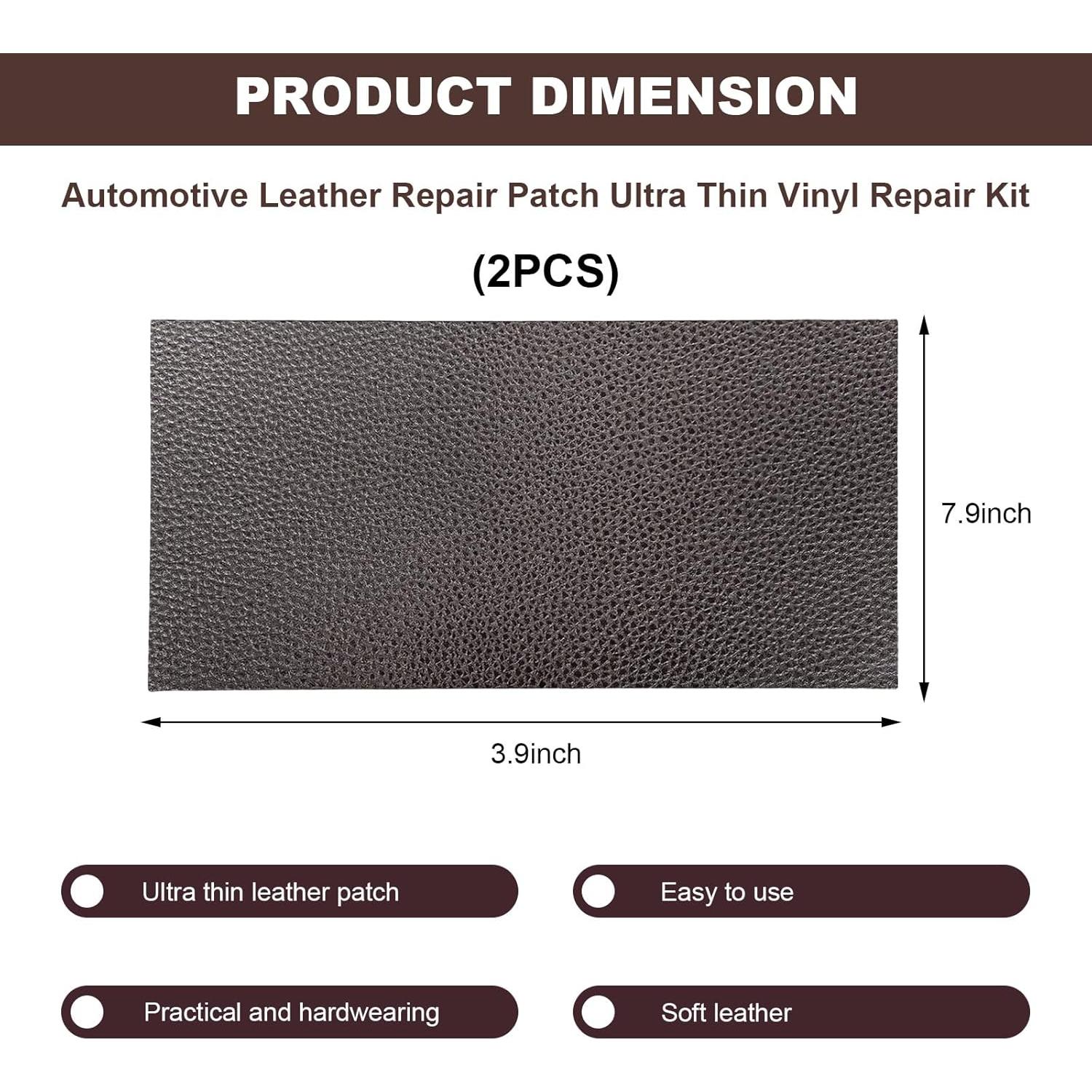 Kit de Reparación de Cuero FSTURIOS 2 Piezas 10x20 cm Gris