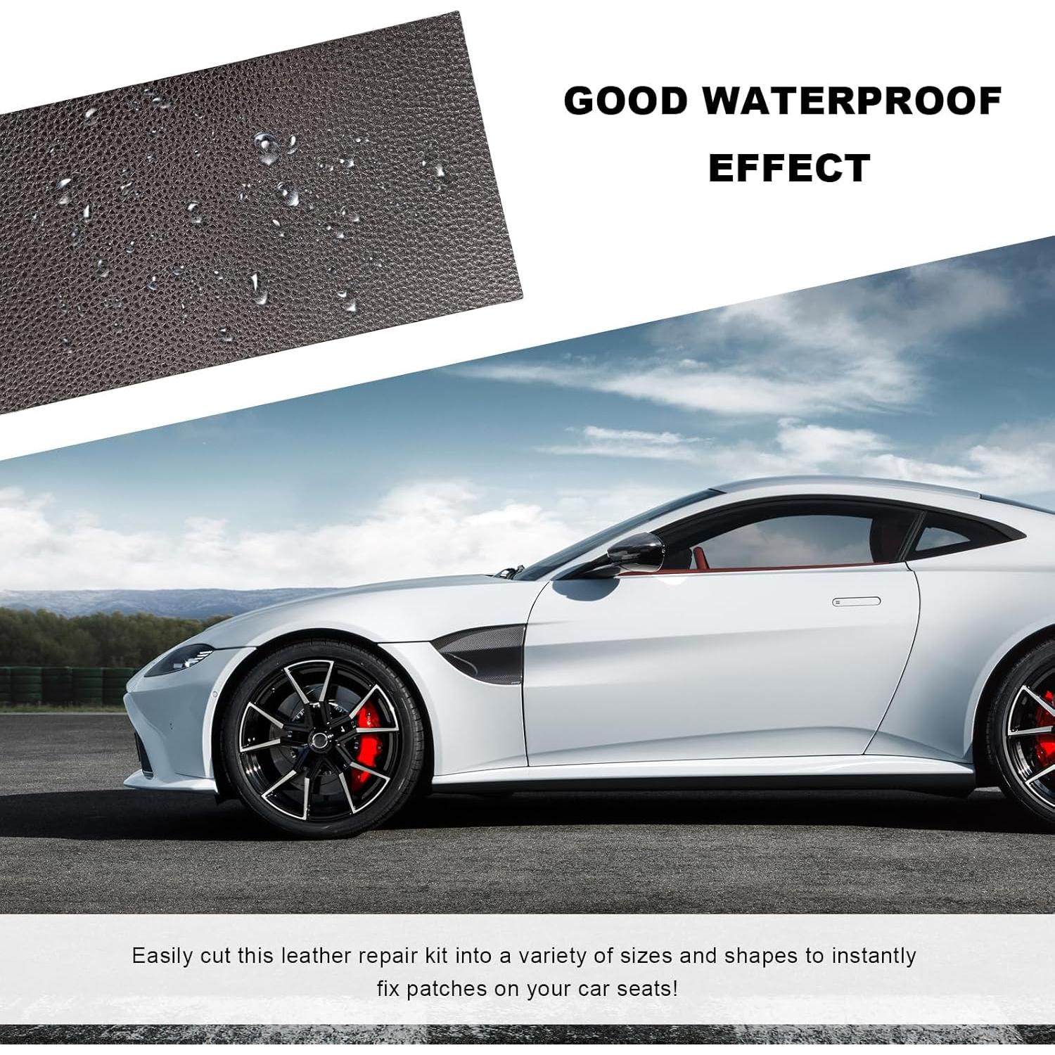 Kit de Reparación de Cuero FSTURIOS 2 Piezas 10x20 cm Gris