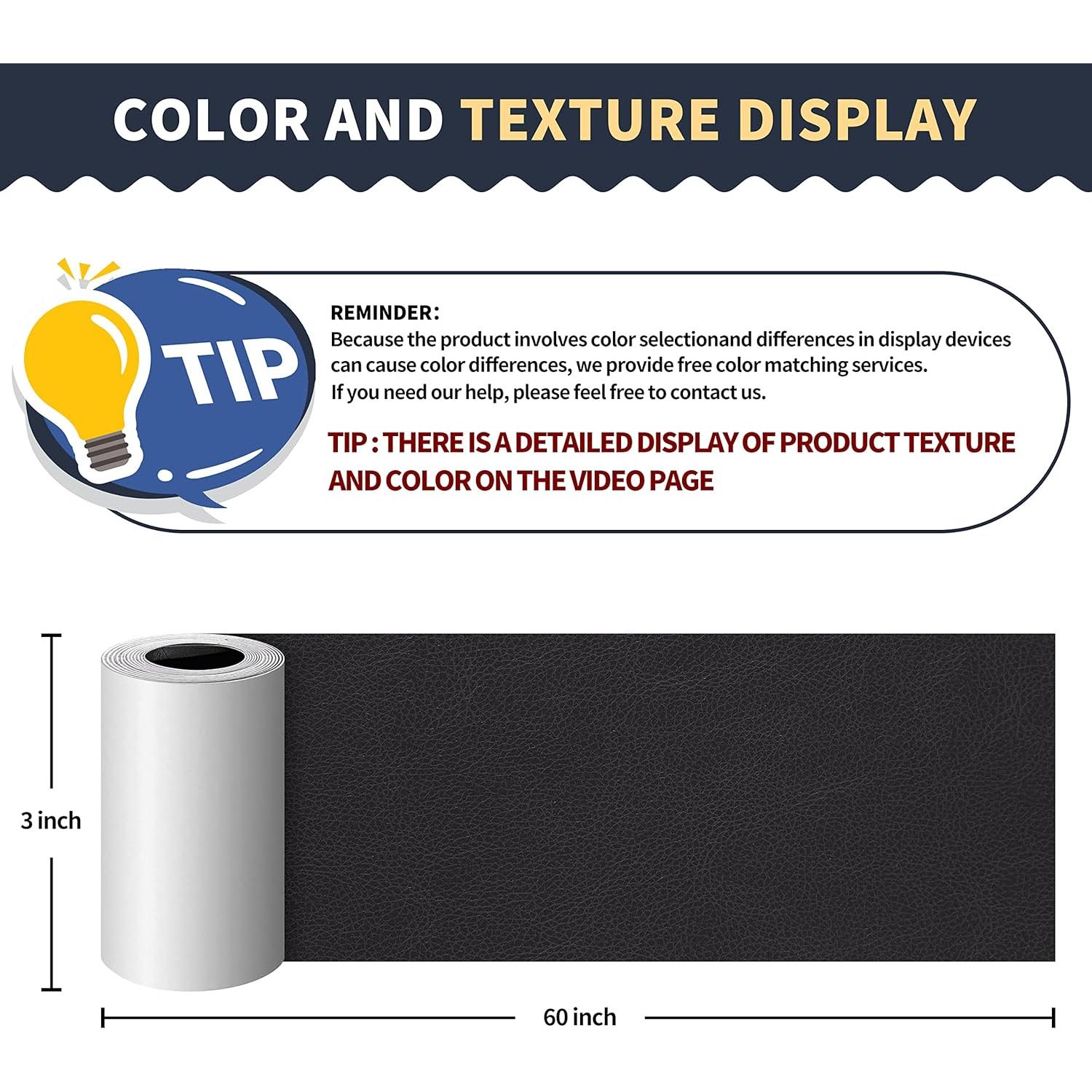 Parche de Reparación de Cuero ONine 7.62x152.4 cm Gris Oscuro