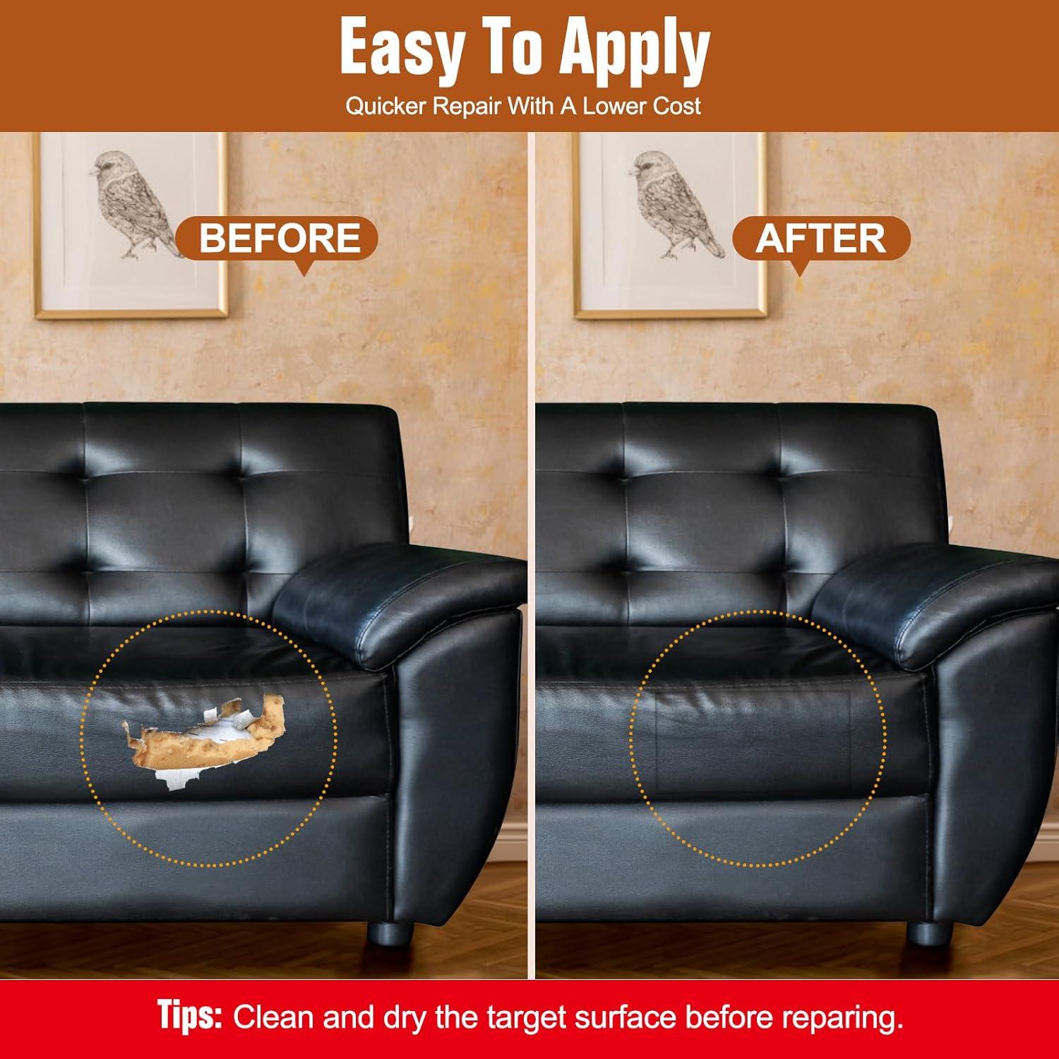 Cinta de Parche Autoadhesiva ILOFRI 40x75 cm para Cuero y Vinilo