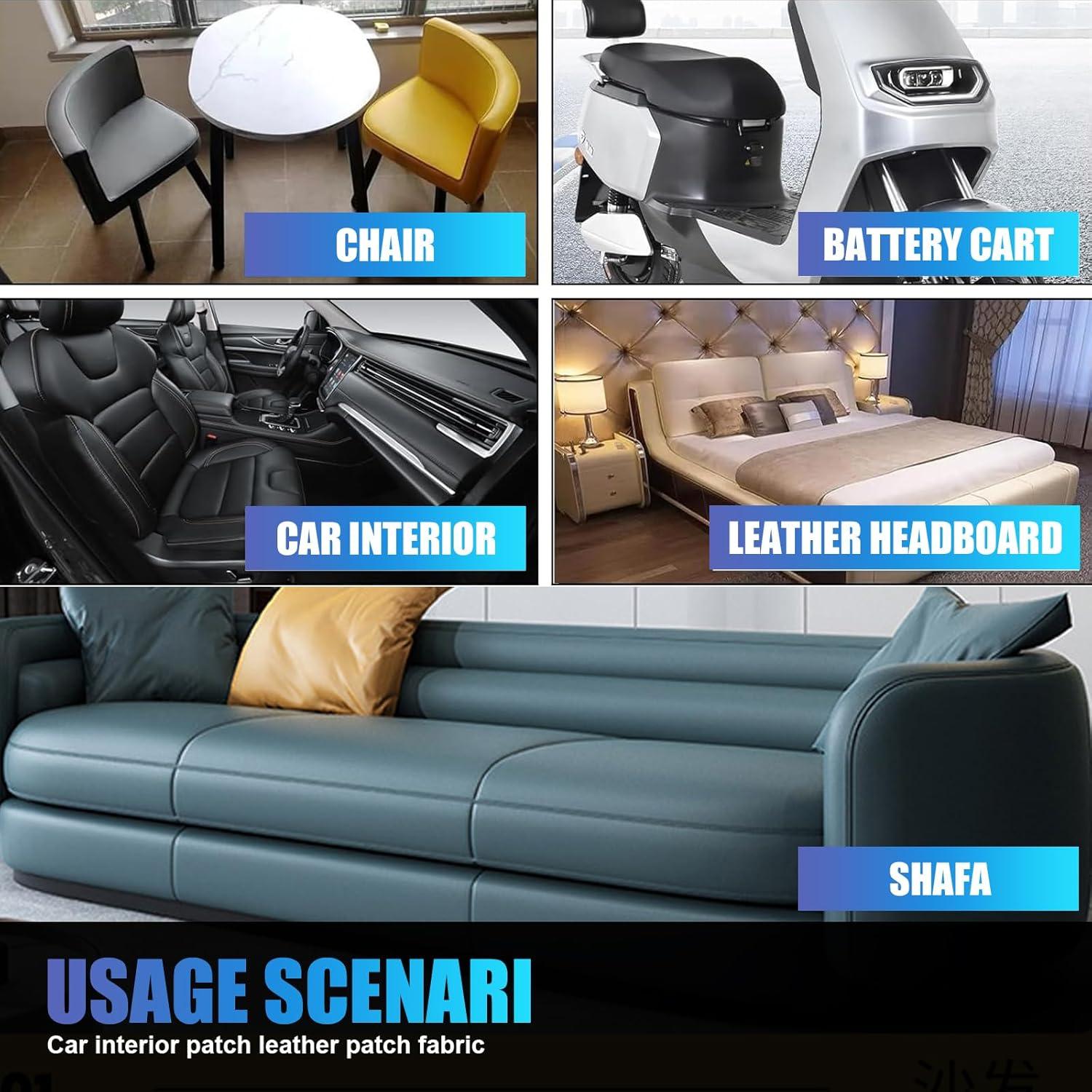 Parche de Reparación de Cuero Negro Jewkot 7.62x152.4 cm