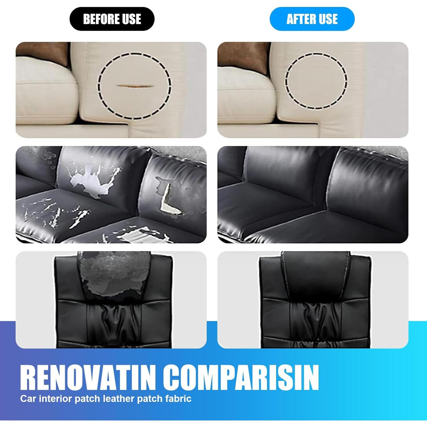 Parche de Reparación de Cuero Negro Jewkot 7.62x152.4 cm