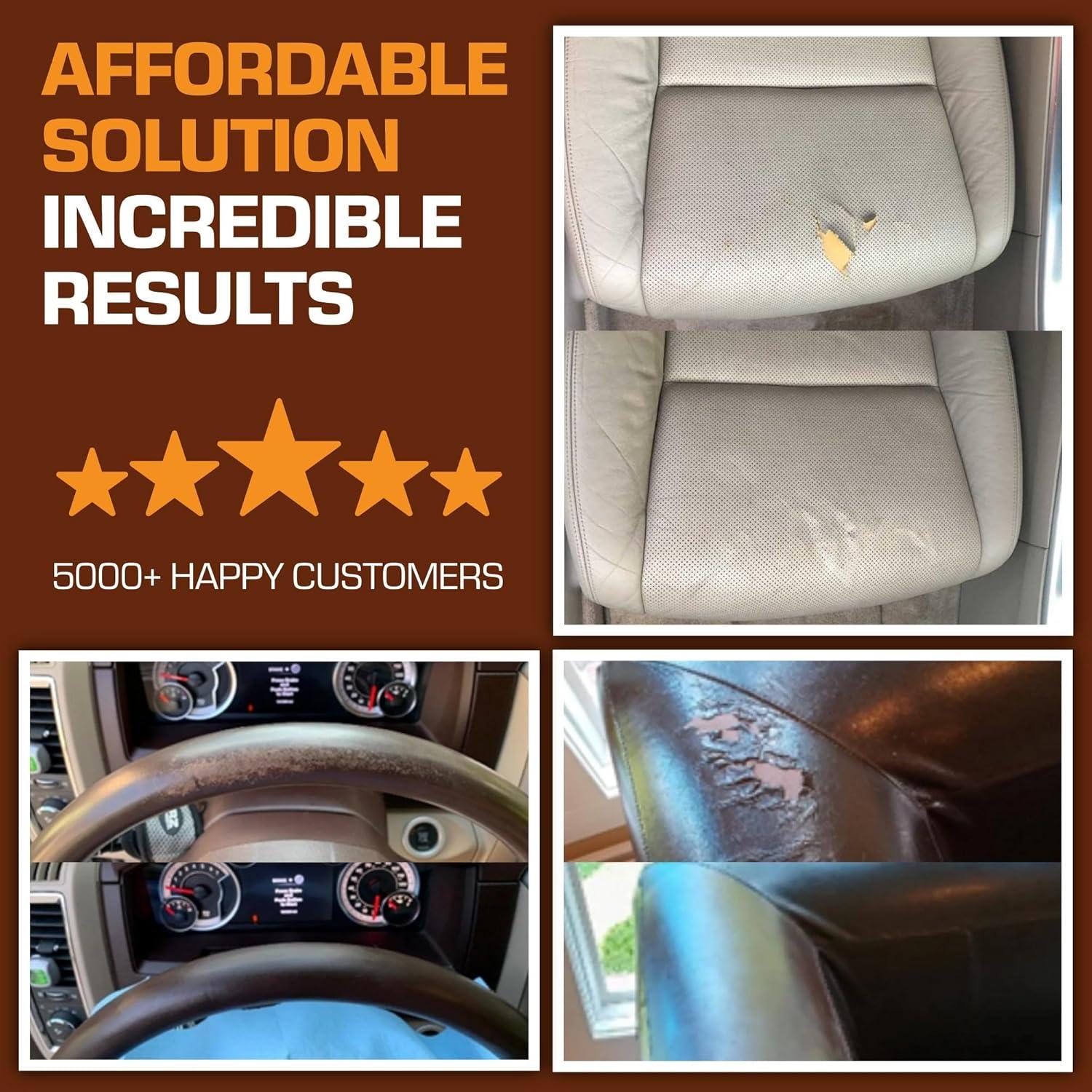 Kit de Reparación de Vinilo Marrón FORTIVO - Gel para Cuero y Muebles