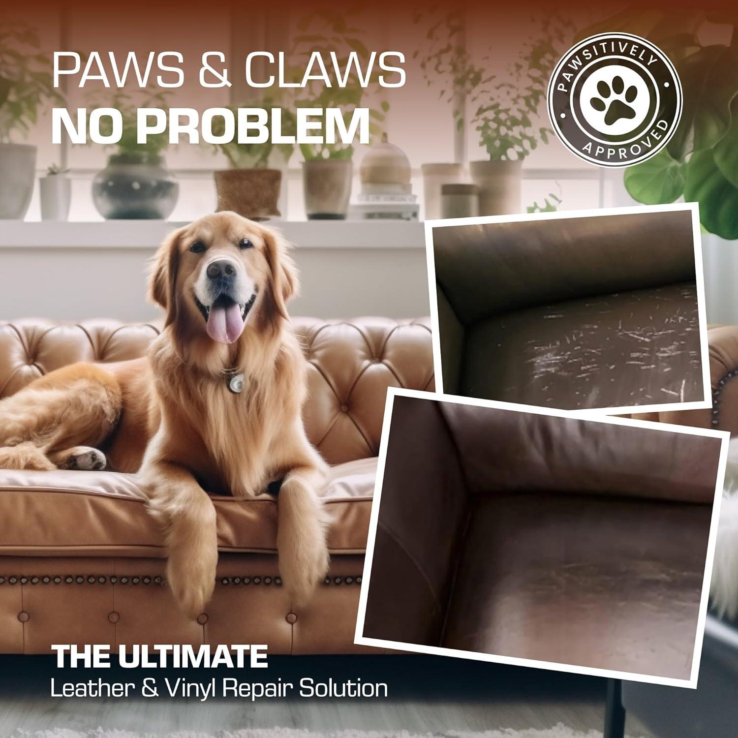 Kit de Reparación de Vinilo Marrón FORTIVO - Gel para Cuero y Muebles