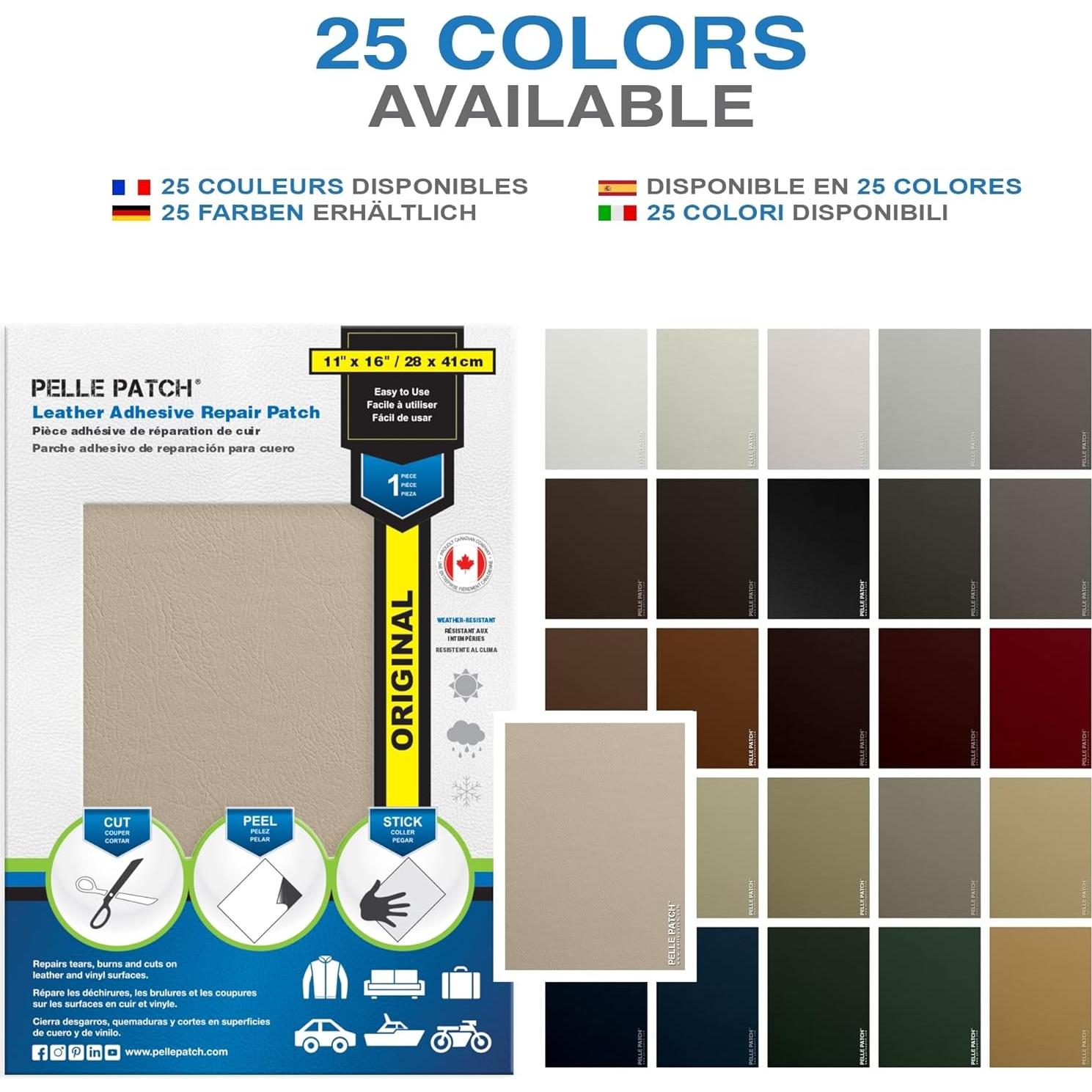 Pelle Patch - Parche Reparador de Cuero 28x41 cm - Color Crema