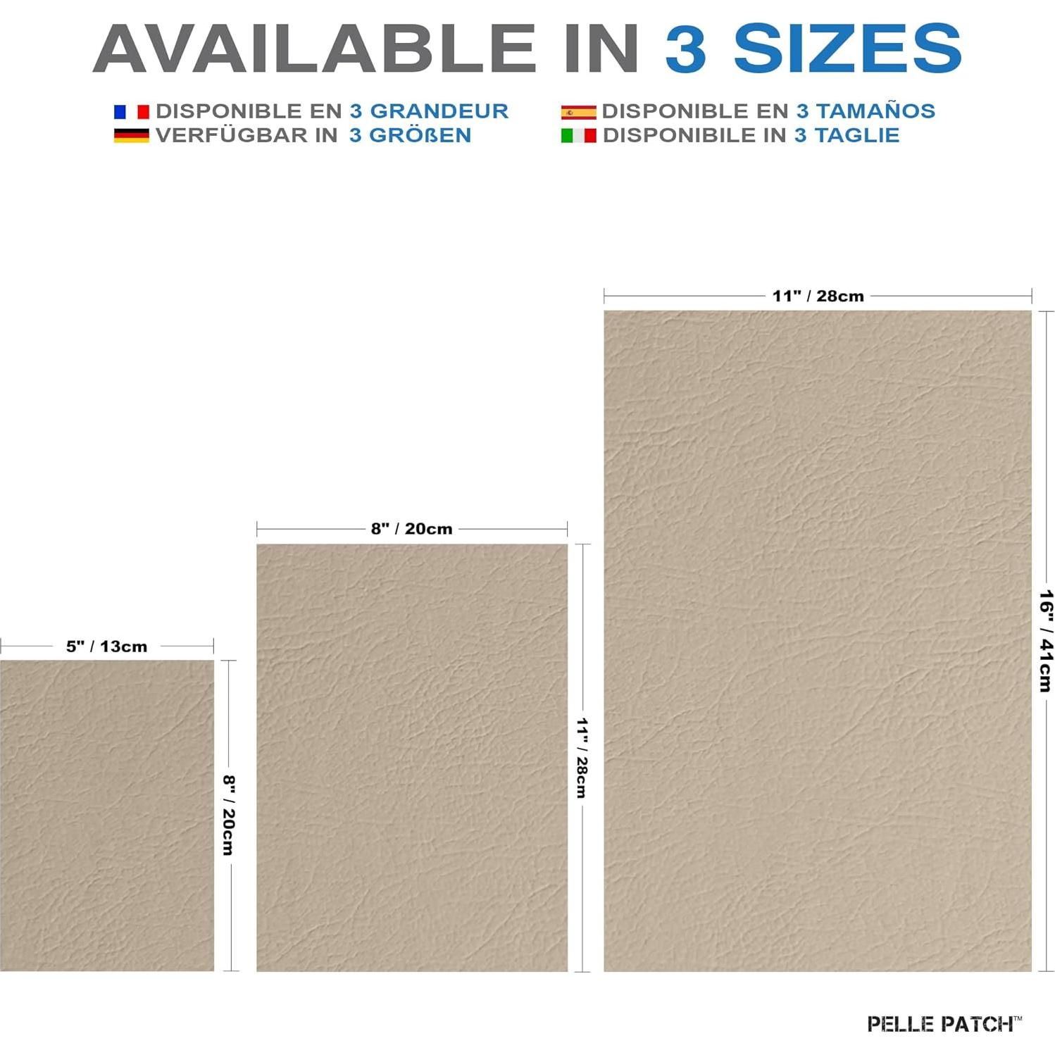 Pelle Patch - Parche Reparador de Cuero 28x41 cm - Color Crema