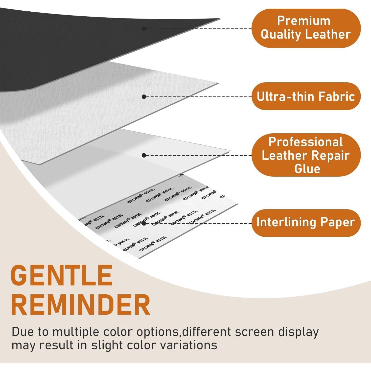 Kit de Parche de Reparación de Cuero FR 2 Pcs 20x28 cm Gris