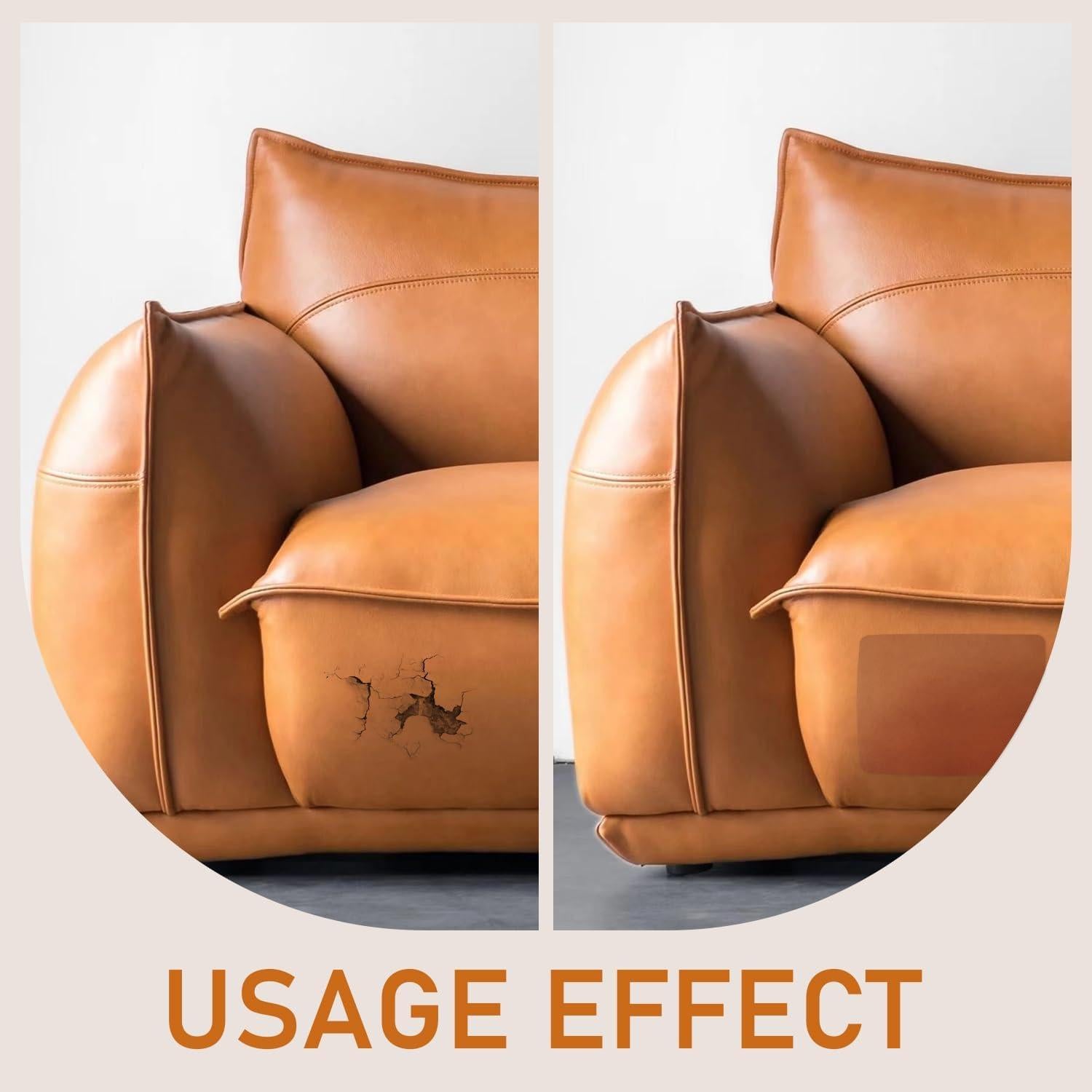 Kit de Parche de Reparación de Cuero FR 2 Pcs 20x28 cm Gris