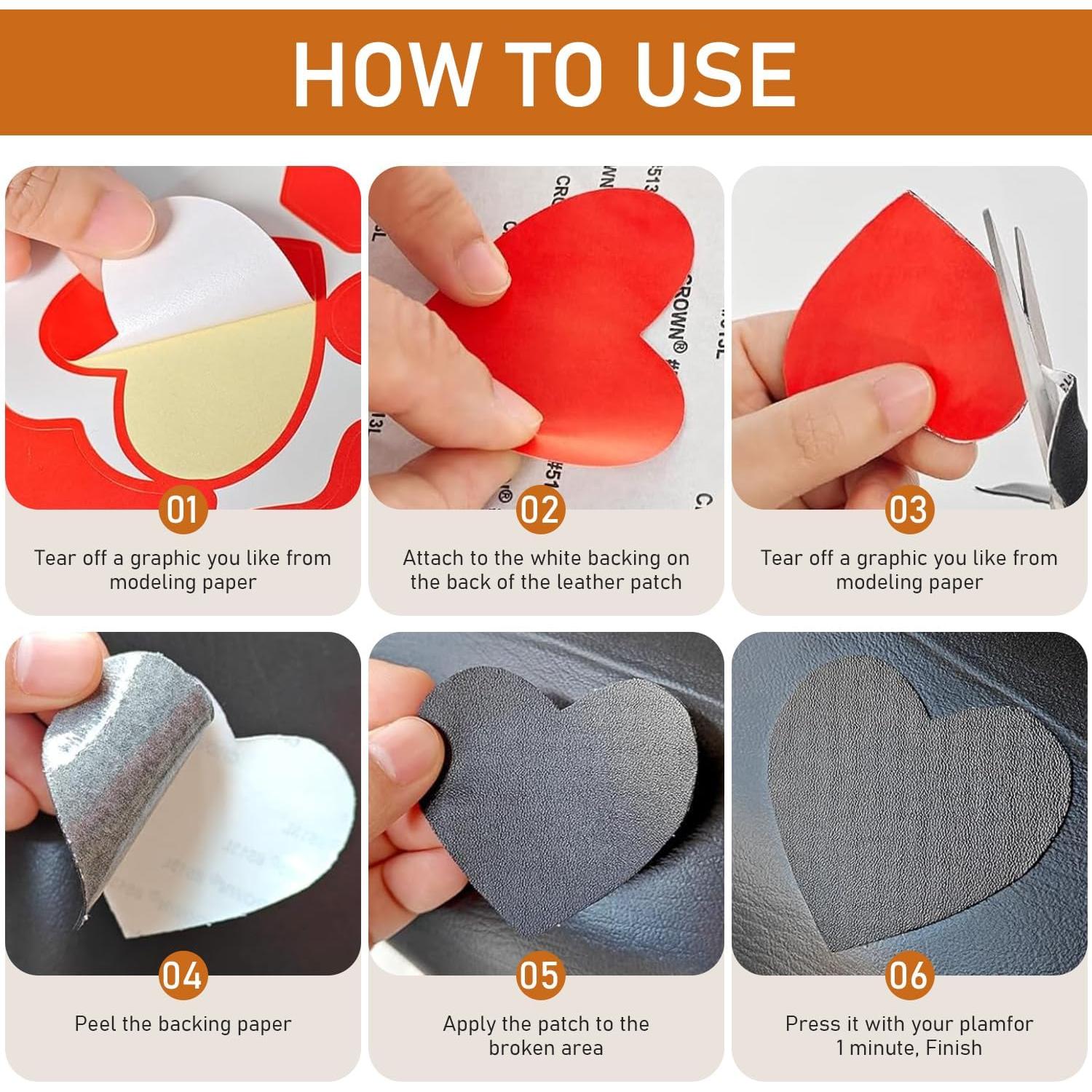 Kit de Parche de Reparación de Cuero FR 2 Pcs 20x28 cm Gris