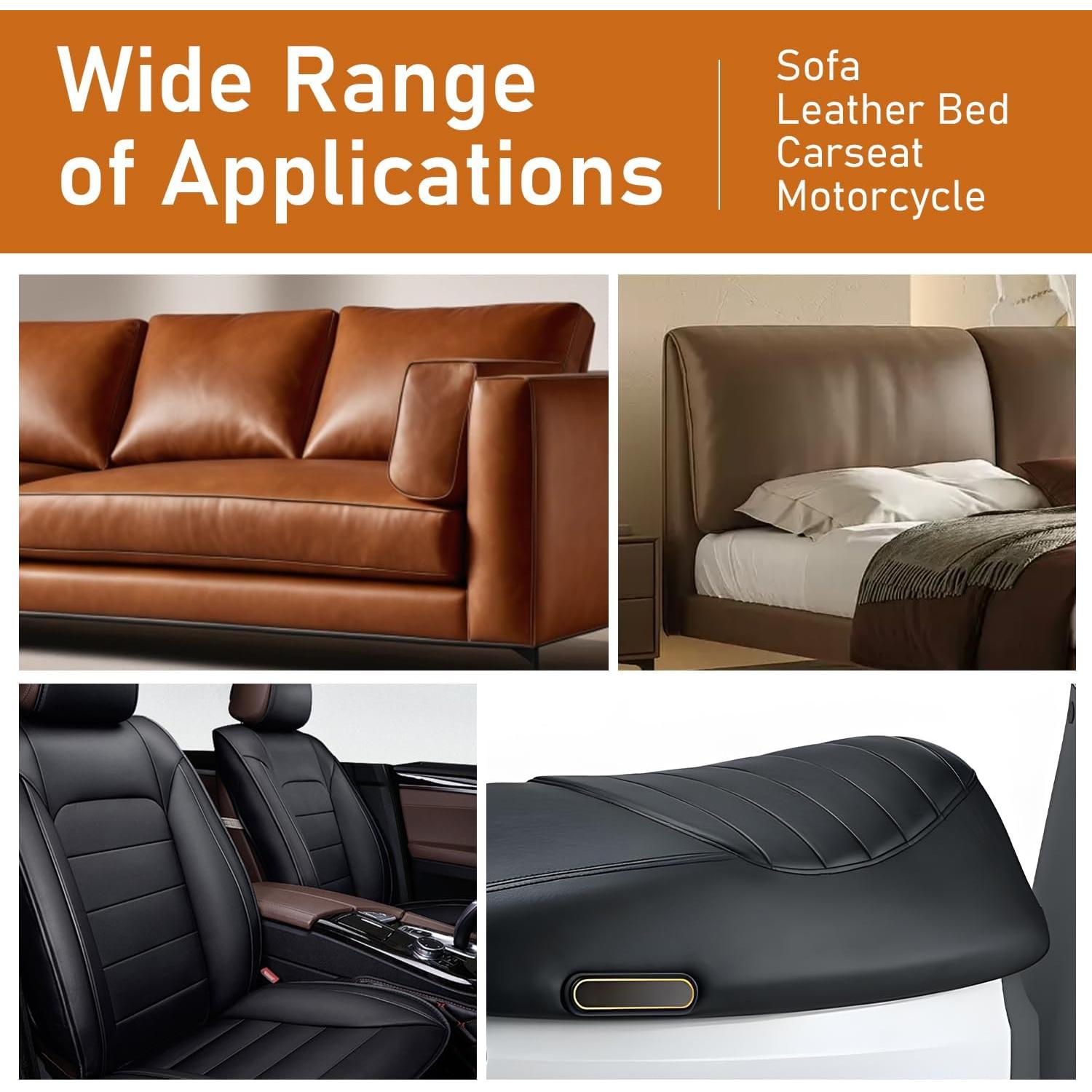 Kit de Parche de Reparación de Cuero FR 2 Pcs 20x28 cm Gris