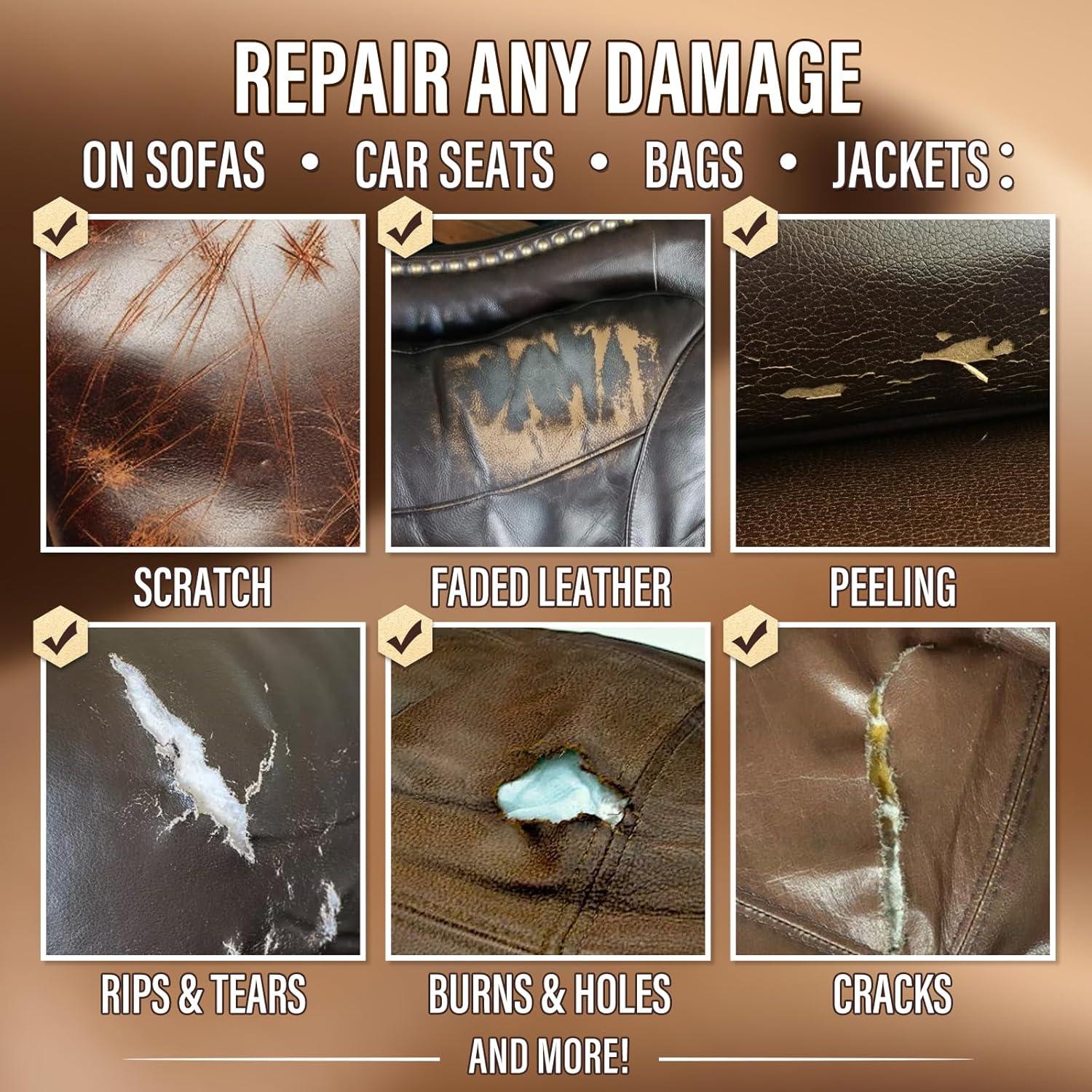 Kit de Reparación de Cuero KIKYO Marrón - 5 Colores Mezclables