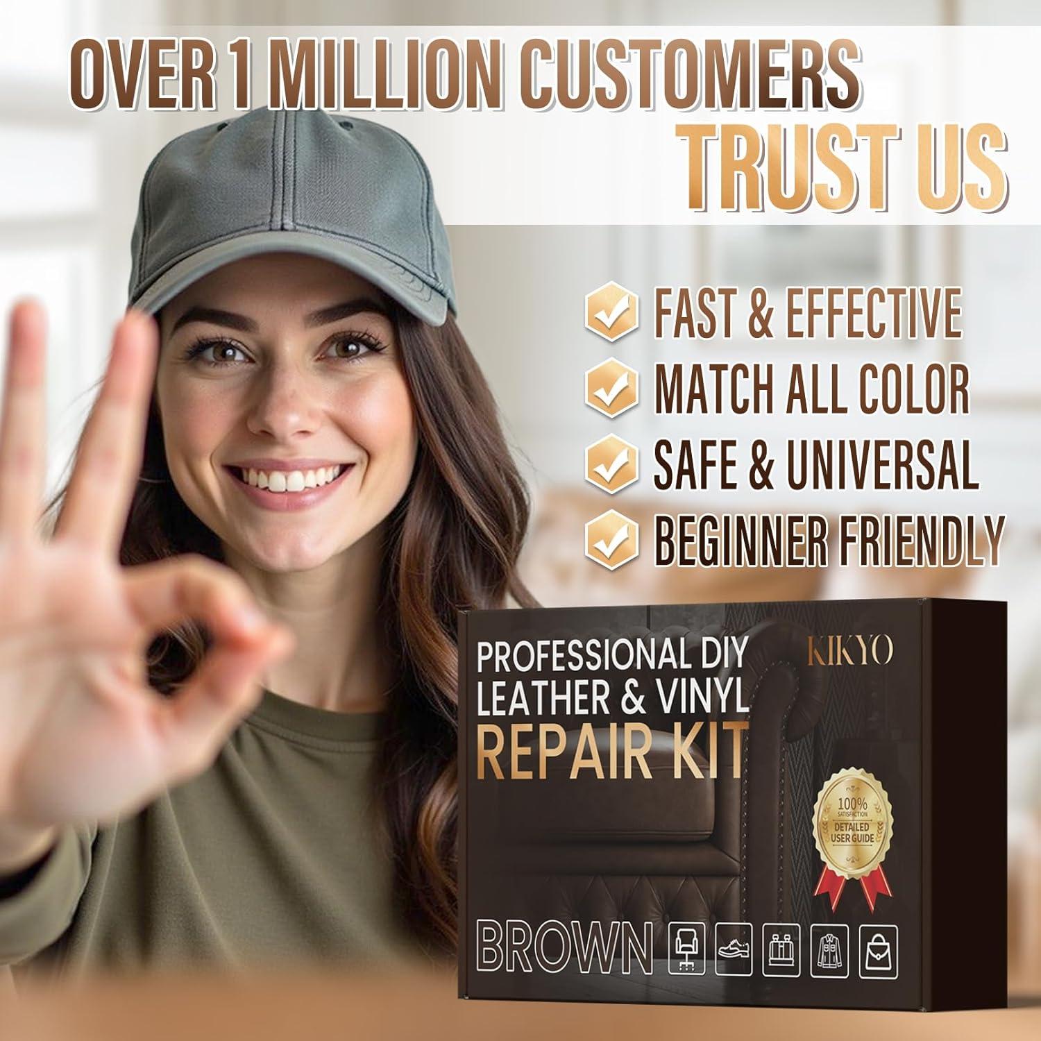 Kit de Reparación de Cuero KIKYO Marrón - 5 Colores Mezclables