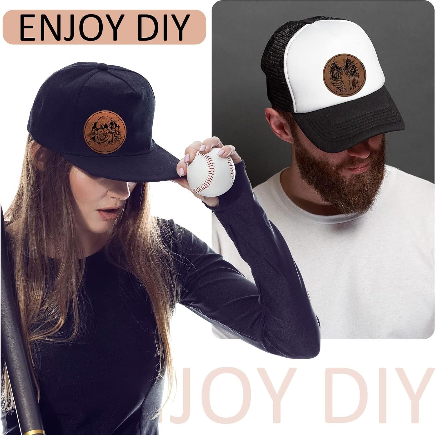 80 Parches de Cuero Sintético Juexica Redondos 6.35 cm