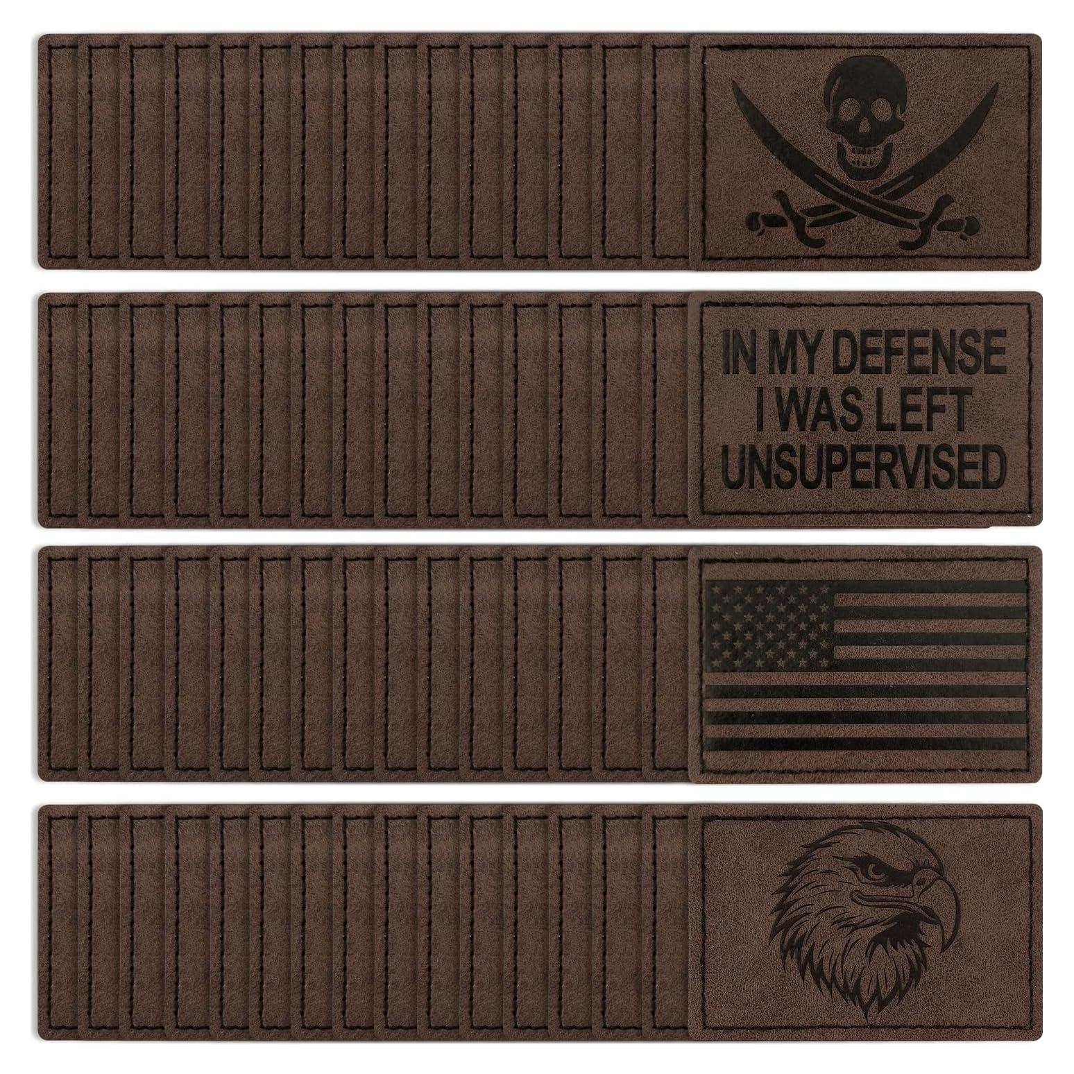 Parches de Cuero Sintético J.CARP 64 Piezas para Sombreros