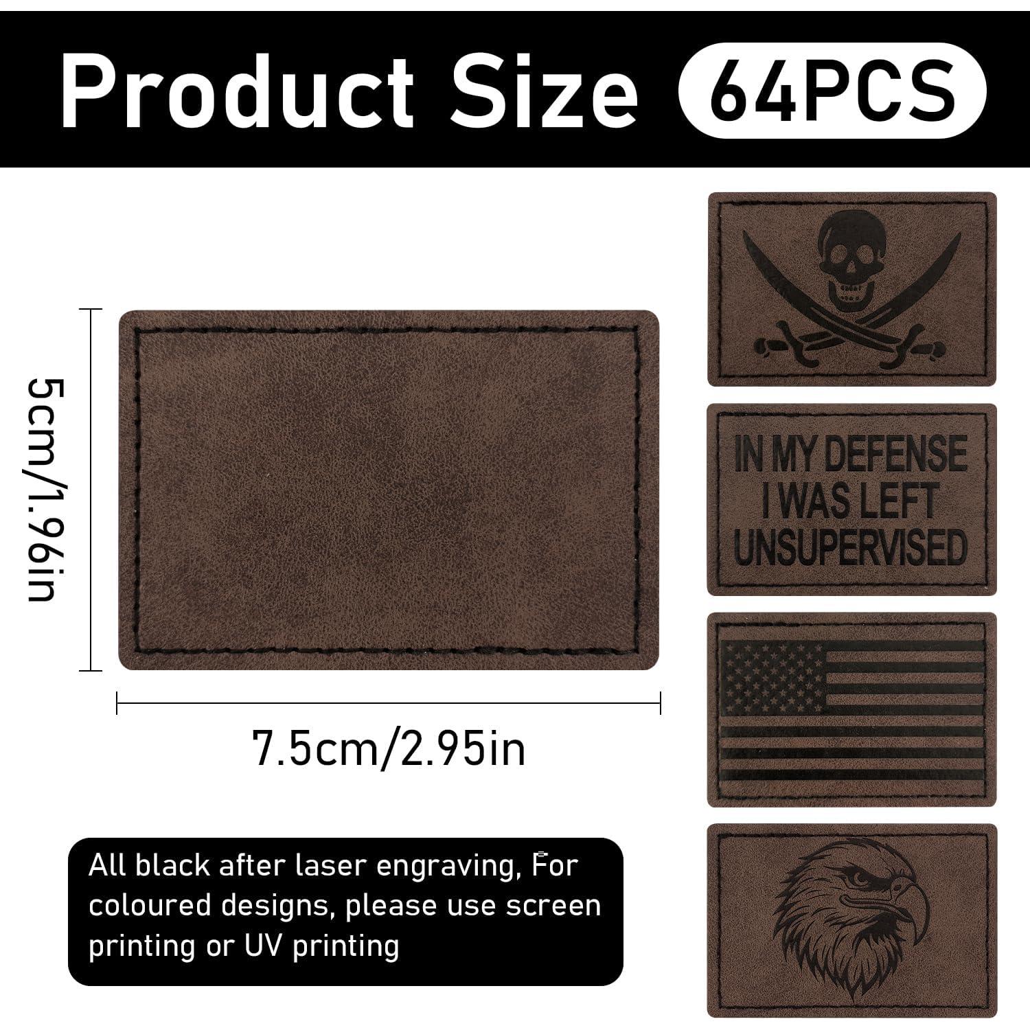 Parches de Cuero Sintético J.CARP 64 Piezas para Sombreros