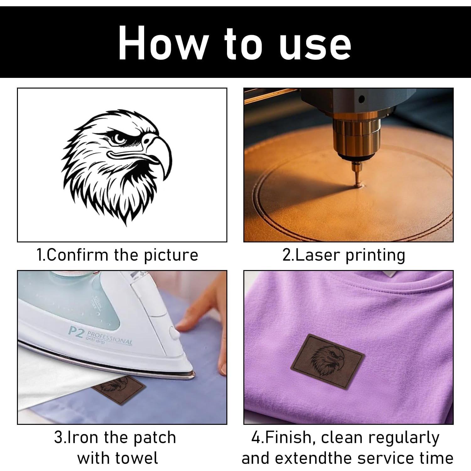 Parches de Cuero Sintético J.CARP 64 Piezas para Sombreros