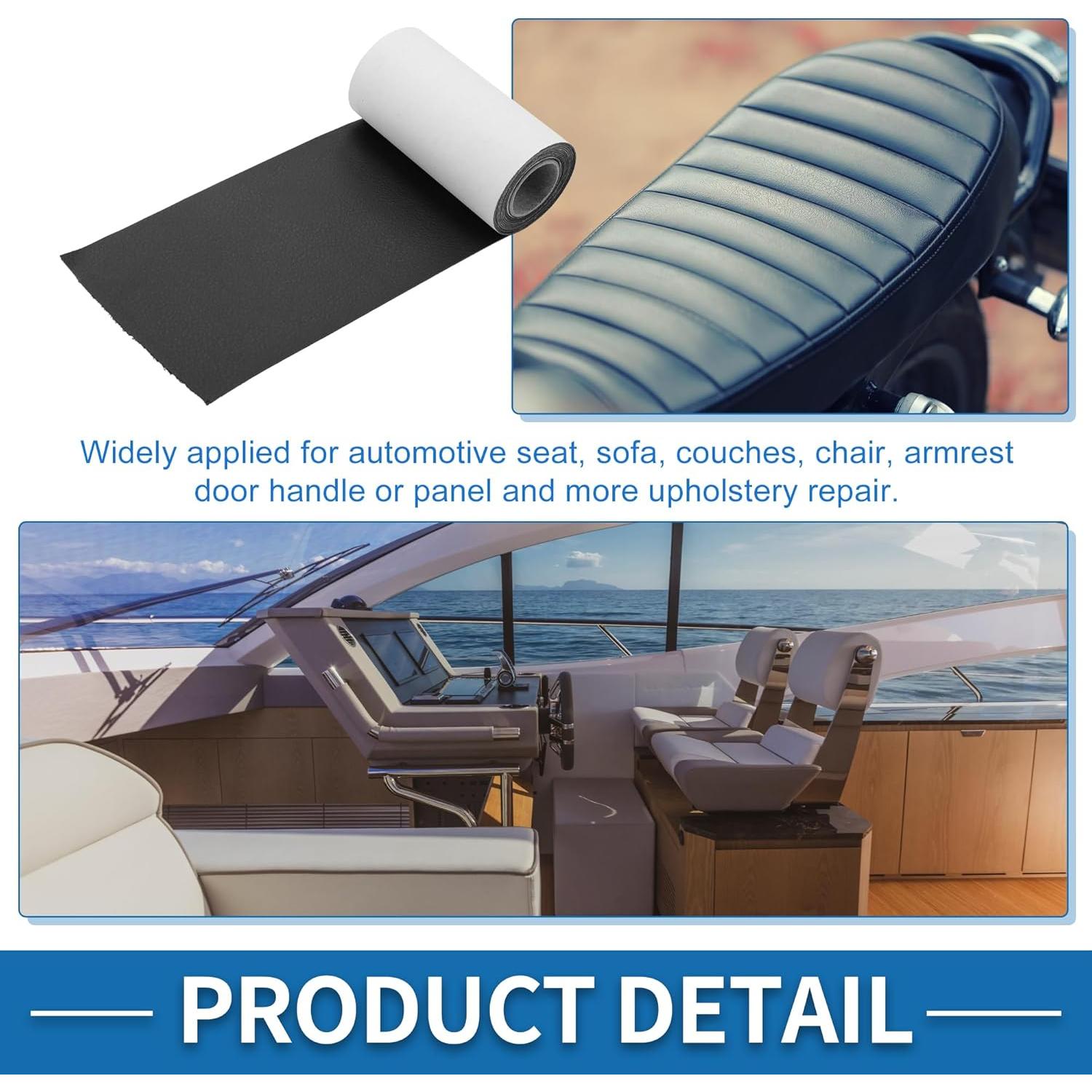 Parche de Reparación de Cuero Autoadhesivo A ABSOPRO 8x152cm Negro