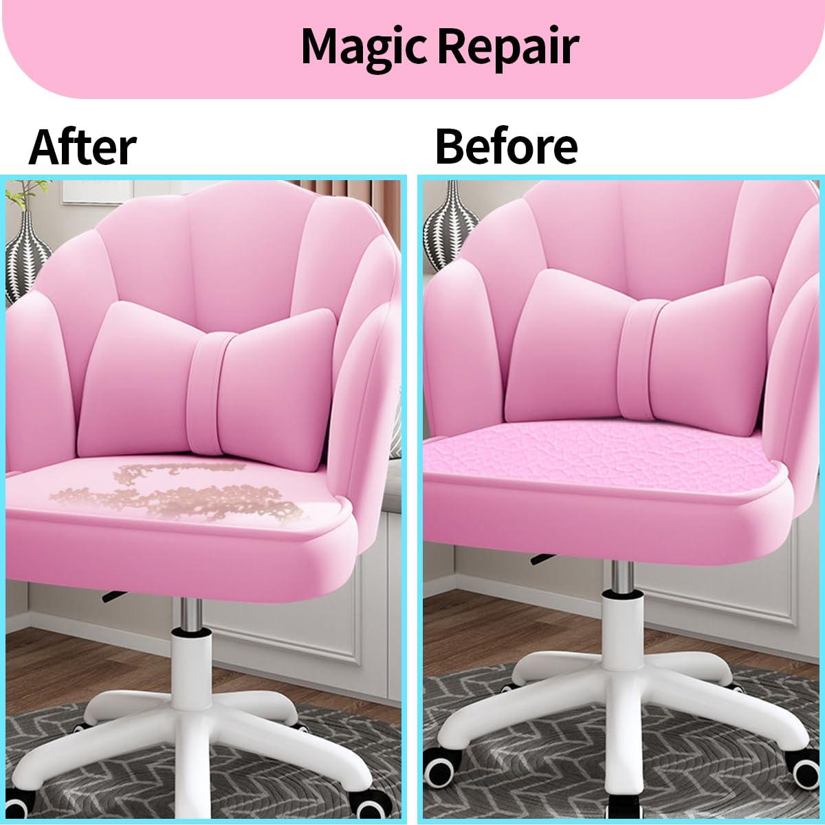 Parche de reparación de cuero autoadhesivo Aglzyoply 45x200 cm rosa