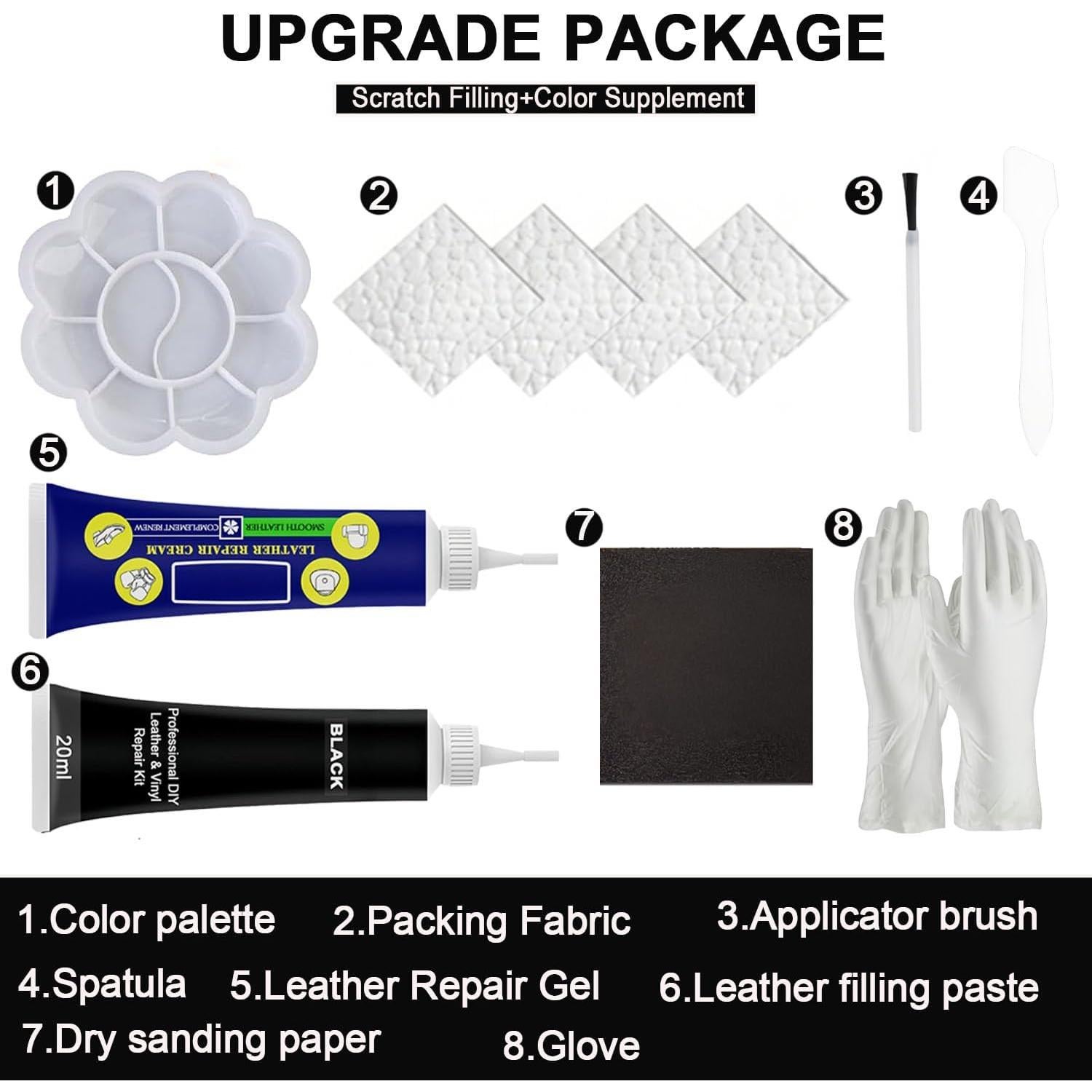 Kit de Reparación de Cuero Liccyy Marrón Claro 40ml Todo en Uno