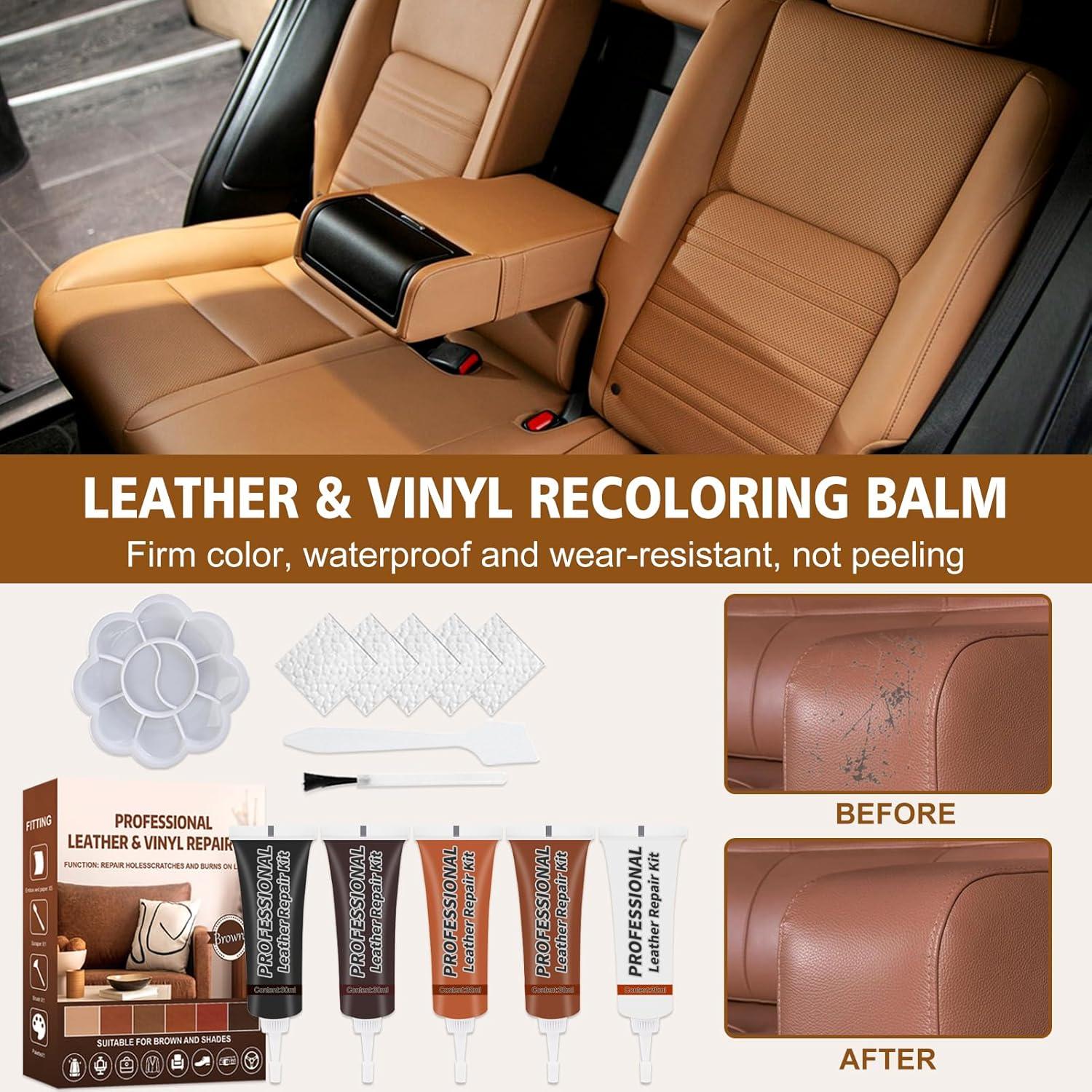 Kit de Reparación de Cuero Ganbaro 5 Colores 150ml