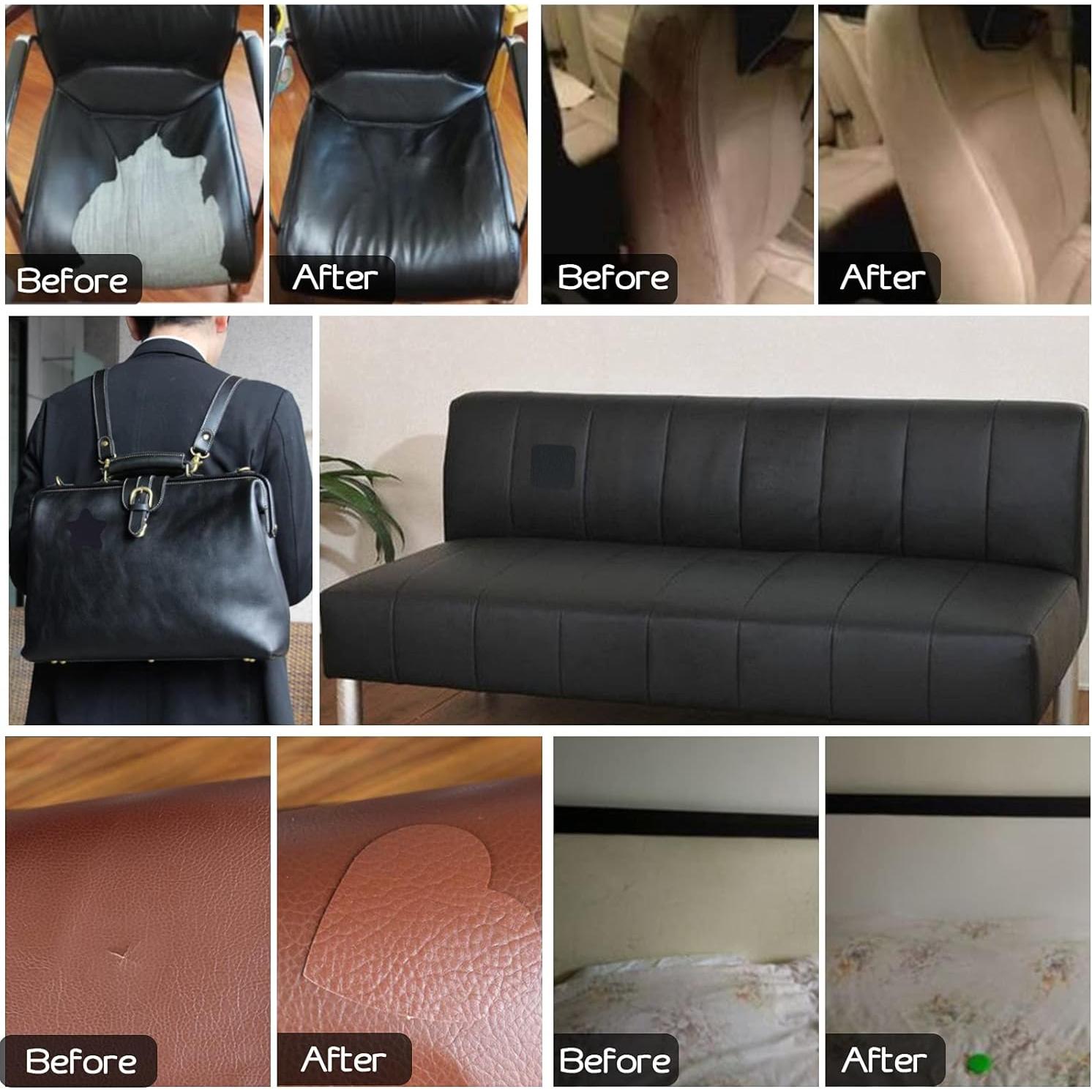 Parche de Reparación de Cuero Autoadhesivo BONAIER 43x200 cm