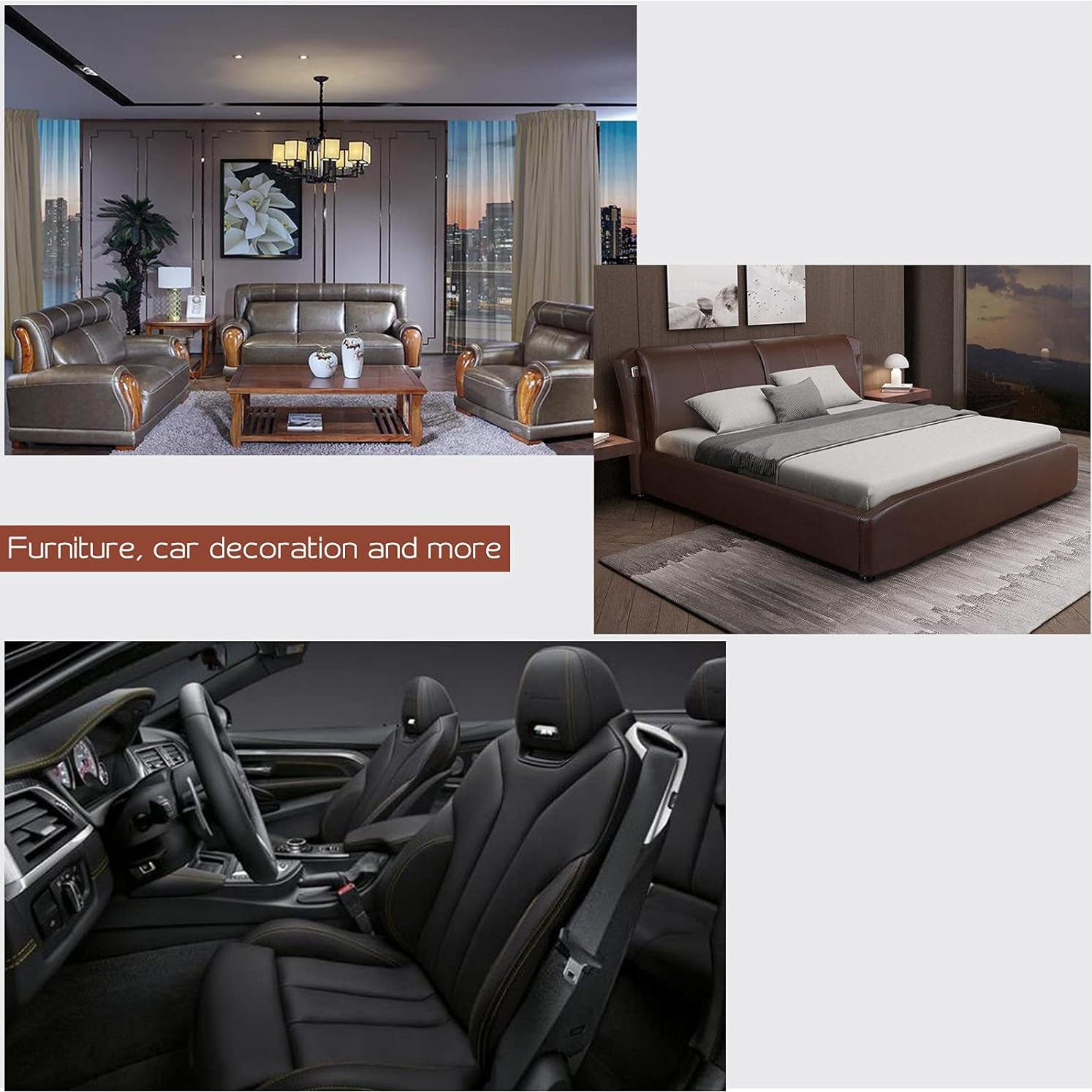 Parche de Reparación de Cuero Autoadhesivo BONAIER 43x200 cm