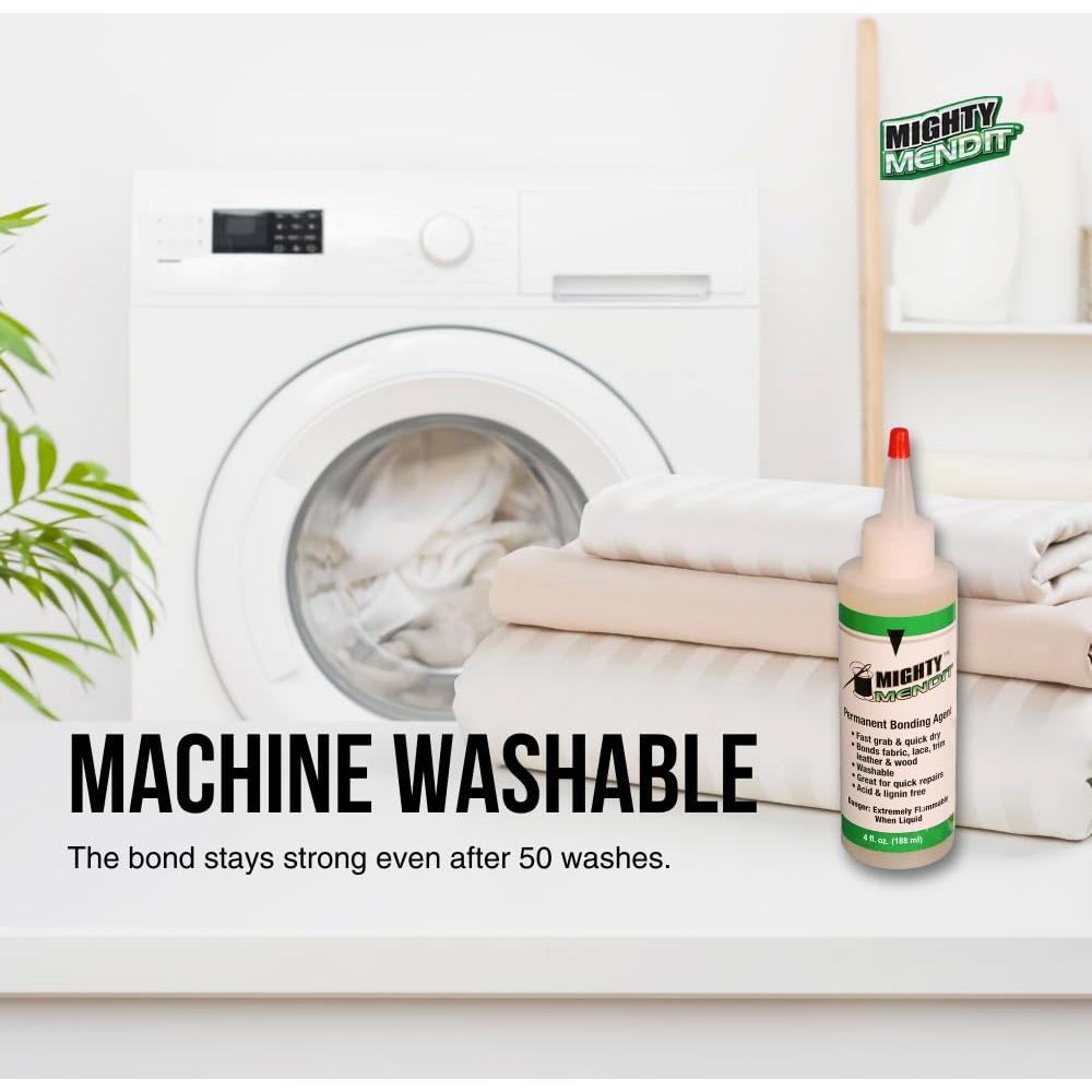 Adhesivo de Tela Permanente Mighty Mend-It 113 g + Gemas 50 unidades