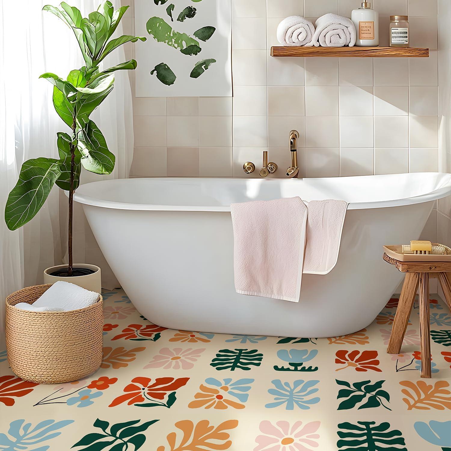 Calcomanías de Azulejos Vintage PONIIIEU 20x20cm 10 PCS