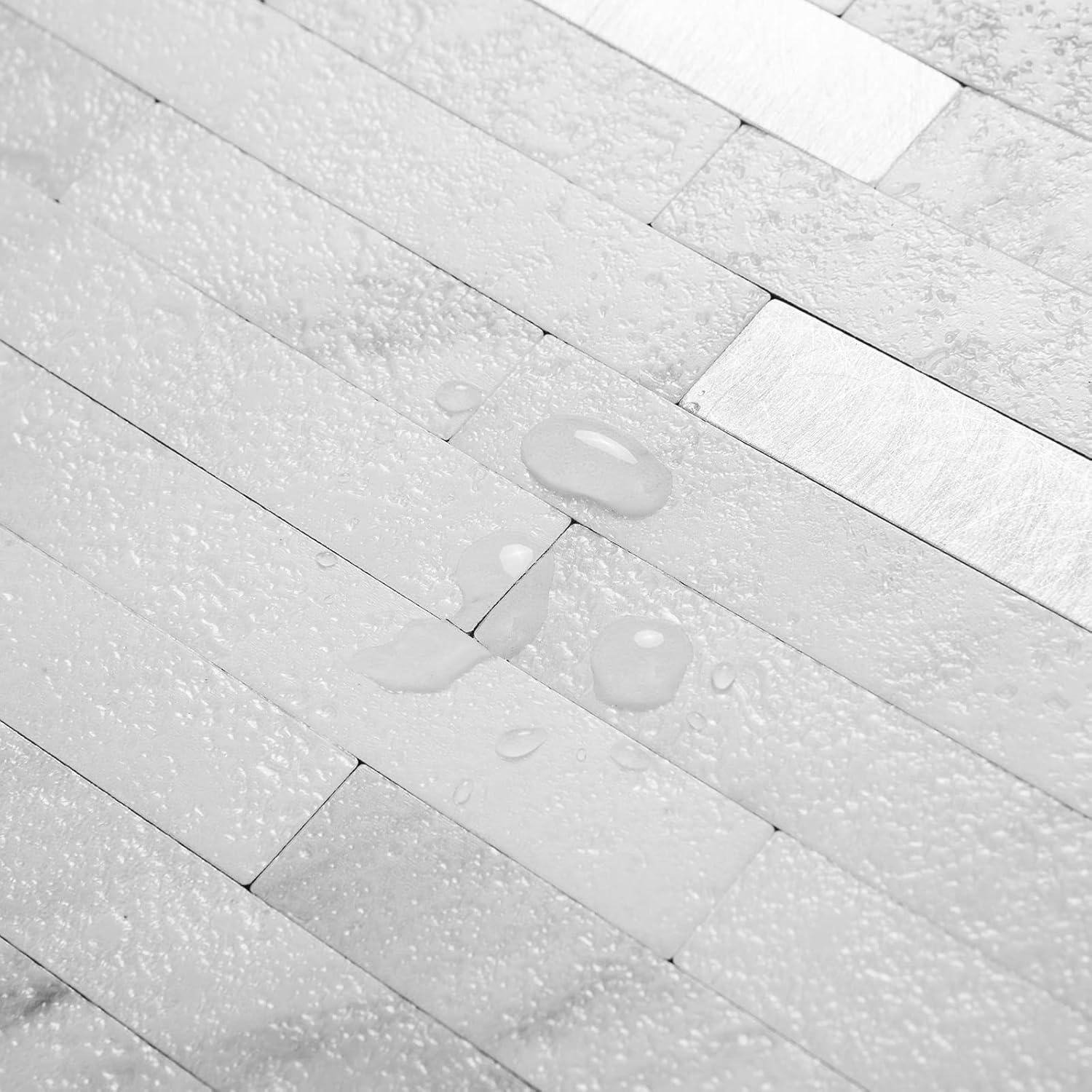 Baldosas Autoadhesivas AULIGET 20 Hojas PVC Mármol Blanco