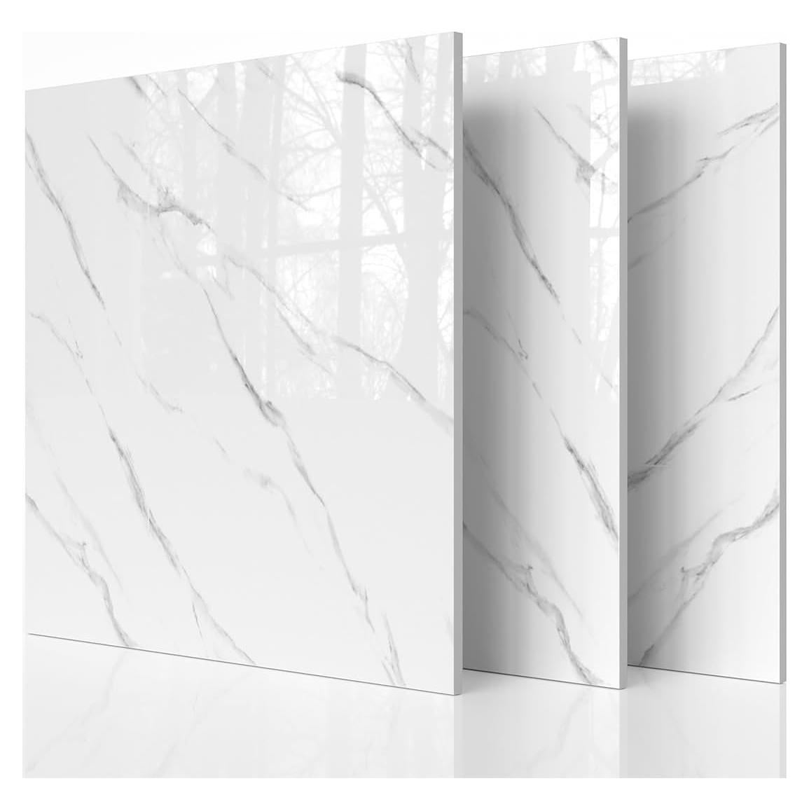 Paquete de 10 Azulejos Autoadhesivos NAEIRON 30.48x30.48cm Blancos