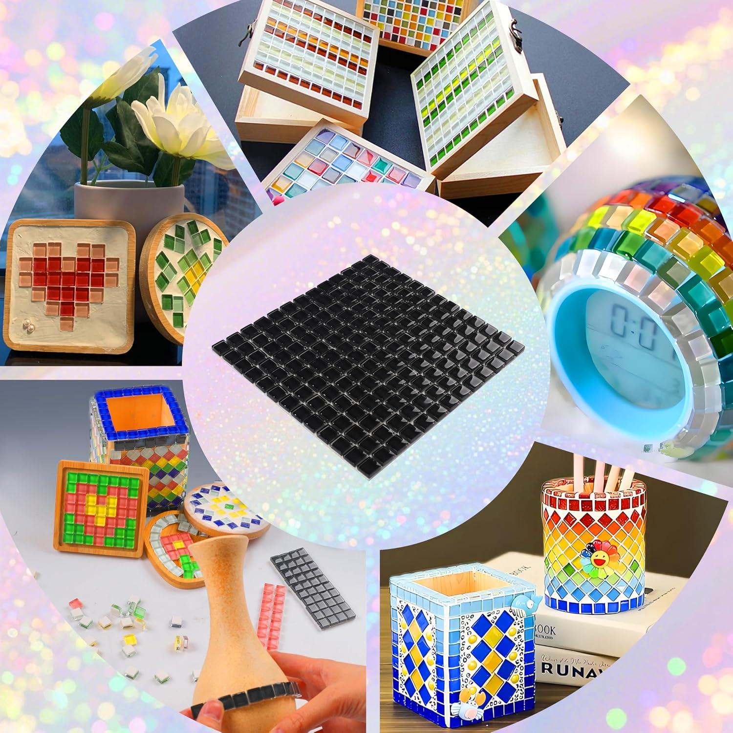 169 Partículas Mosaico Autoadhesivas NicesungDECO Negro 1x1 cm