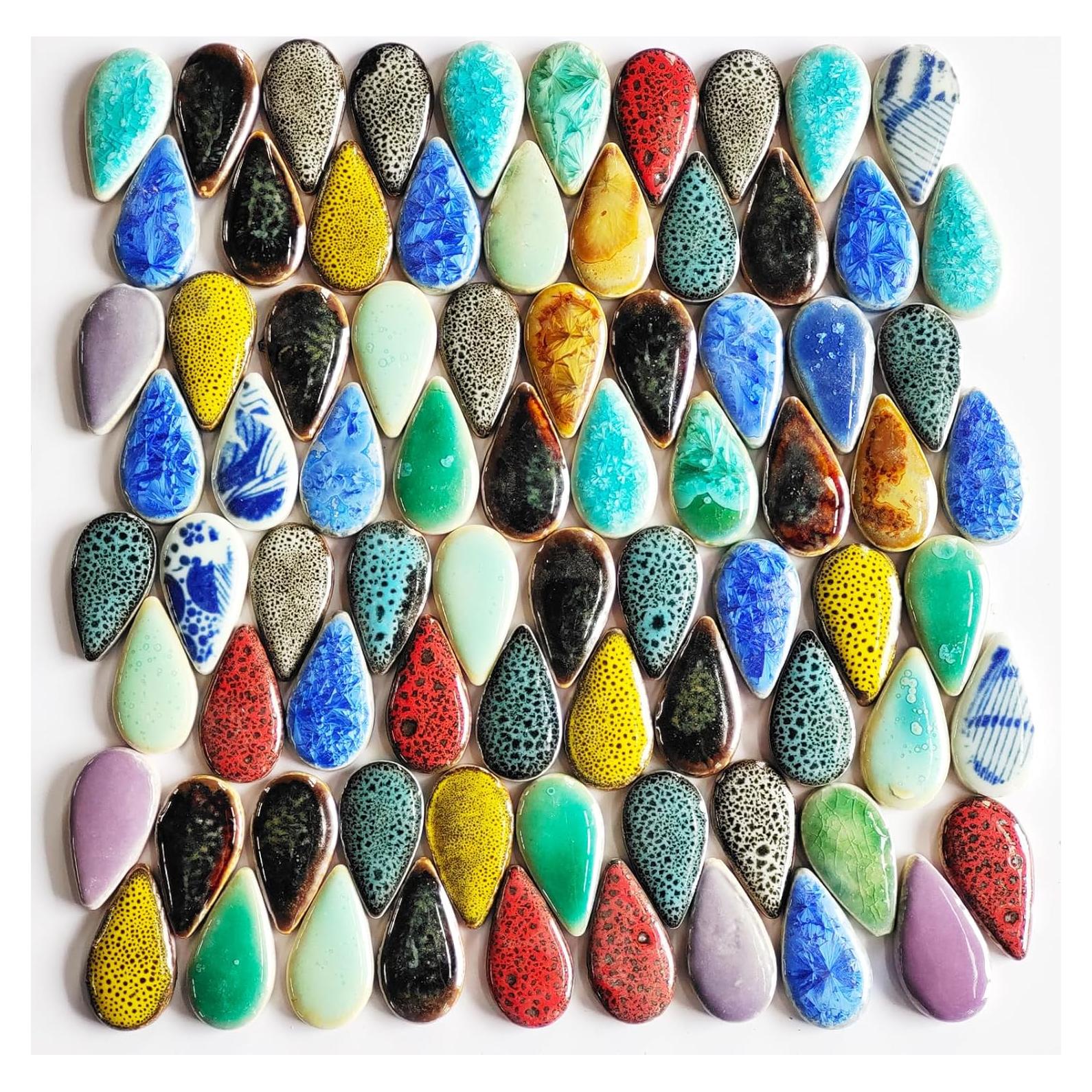 200g Azulejos de Cerámica Ricytnig Mosaico Gota 18x28mm