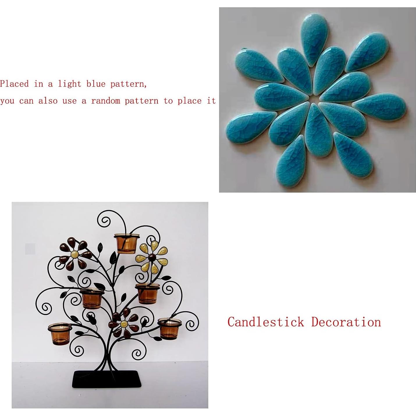 200g Azulejos de Cerámica Ricytnig Mosaico Gota 18x28mm