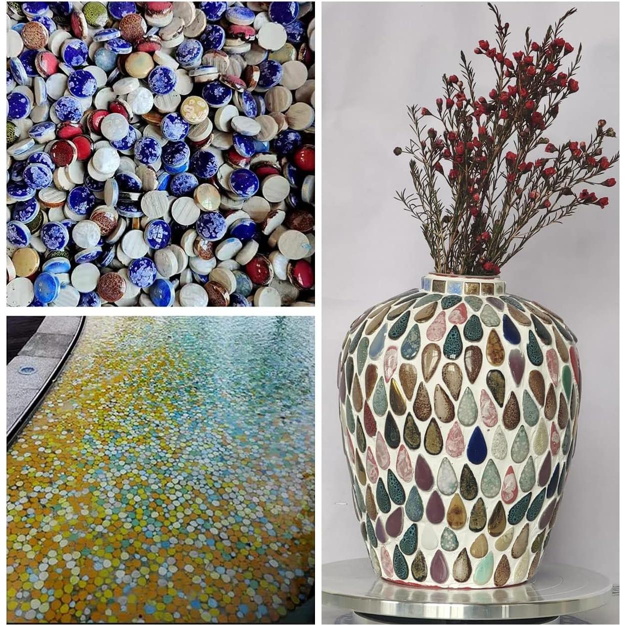 200g Azulejos de Cerámica Ricytnig Mosaico Gota 18x28mm